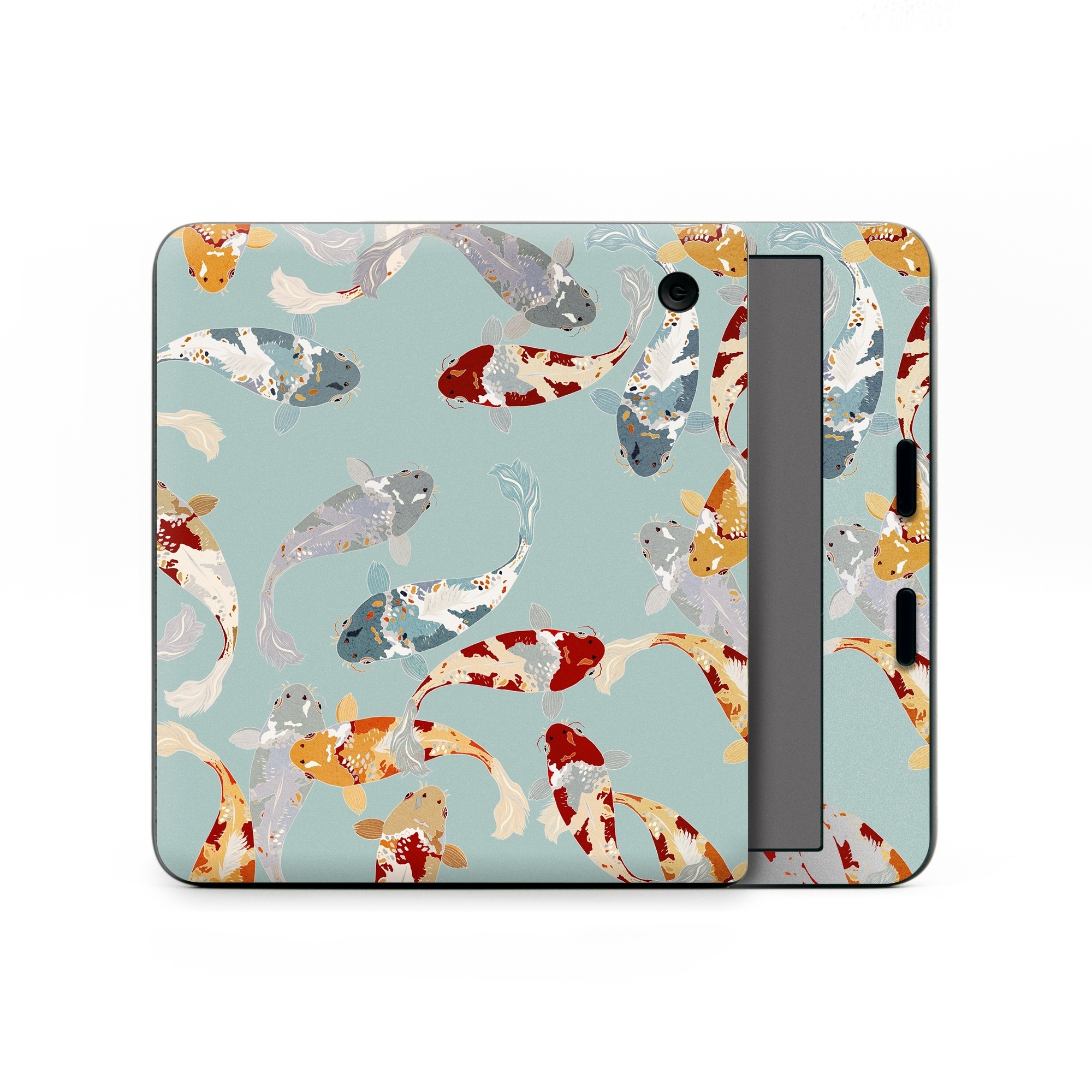 Kobo Libra Colour Skin design of Ecoregion, World, Organism, Line, Font, Art, Pattern, Electric blue, Graphics, Illustration, with blue, white, red, orange, yellow, gray colors