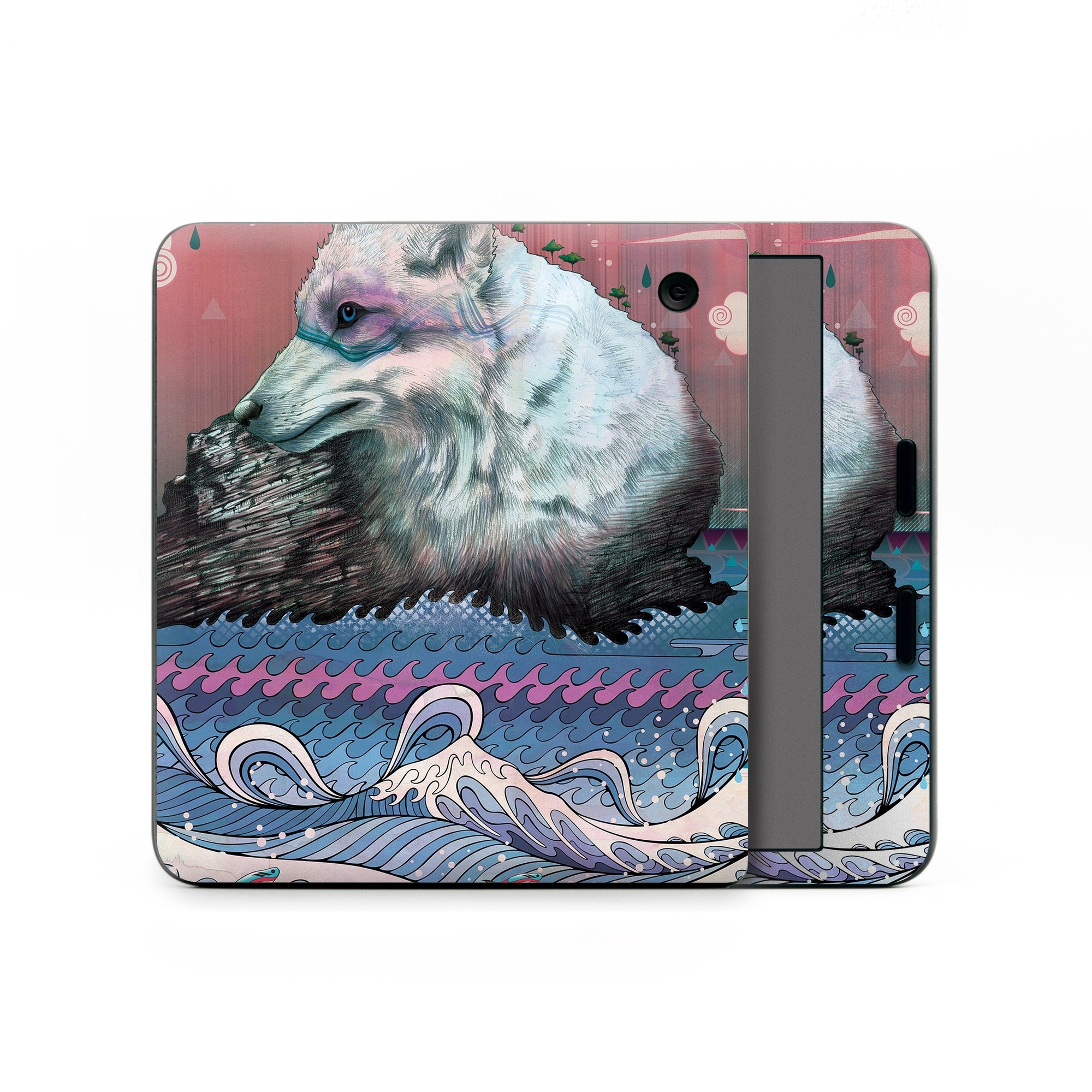 Kobo Libra Colour Skin design of Illustration, Art, with gray, black, blue, red, purple colors