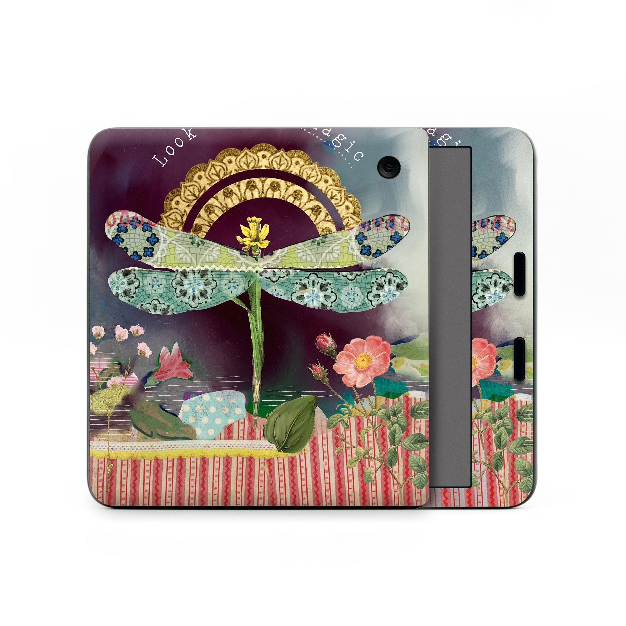 Kobo Libra Colour Skin design of Leaf, Textile, Plant, Art, Creative arts, Font, Poster, Painting, Pattern, Paint, with white, yellow, green, blue, pink, red colors