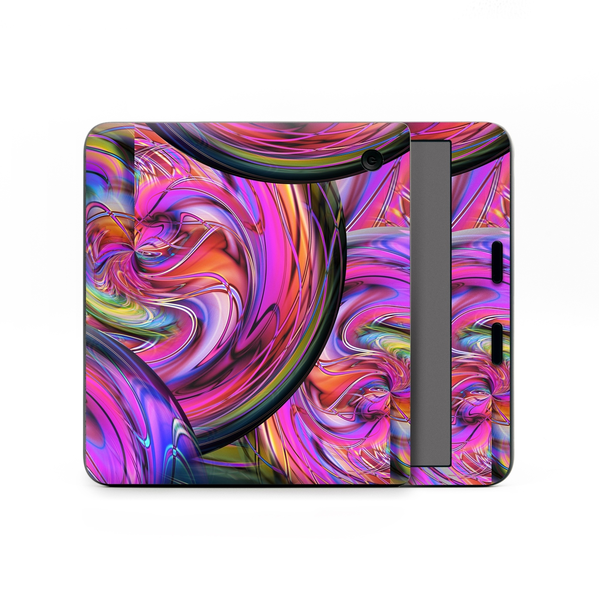 Kobo Libra Colour Skin design of Pattern, Psychedelic art, Purple, Art, Fractal art, Design, Graphic design, Colorfulness, Textile, Visual arts, with purple, black, red, gray, blue, green colors