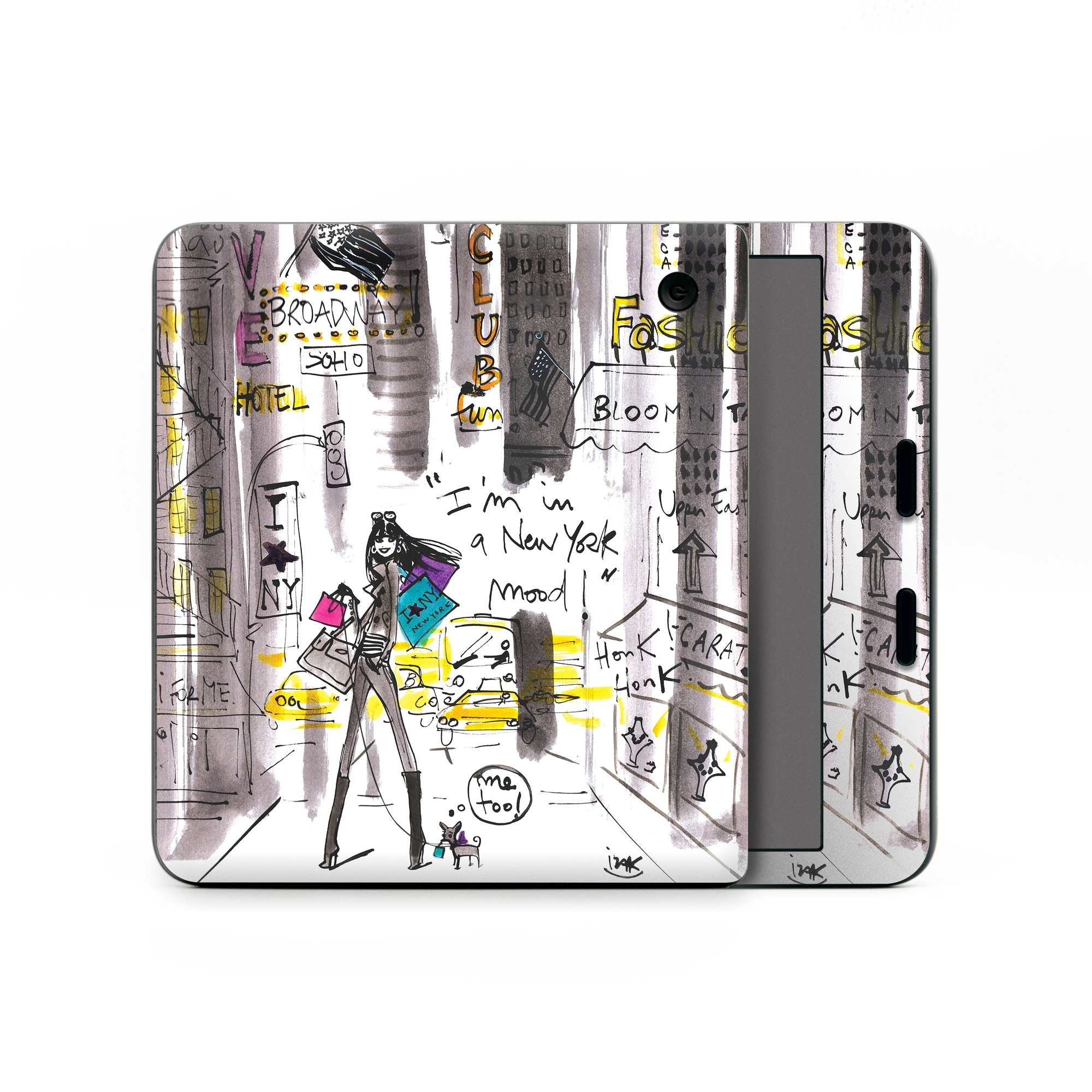 Kobo Libra Colour Skin design of Drawing, Sketch, Fictional character, Graphic design, Illustration, Art, with gray, white, black, red, green colors