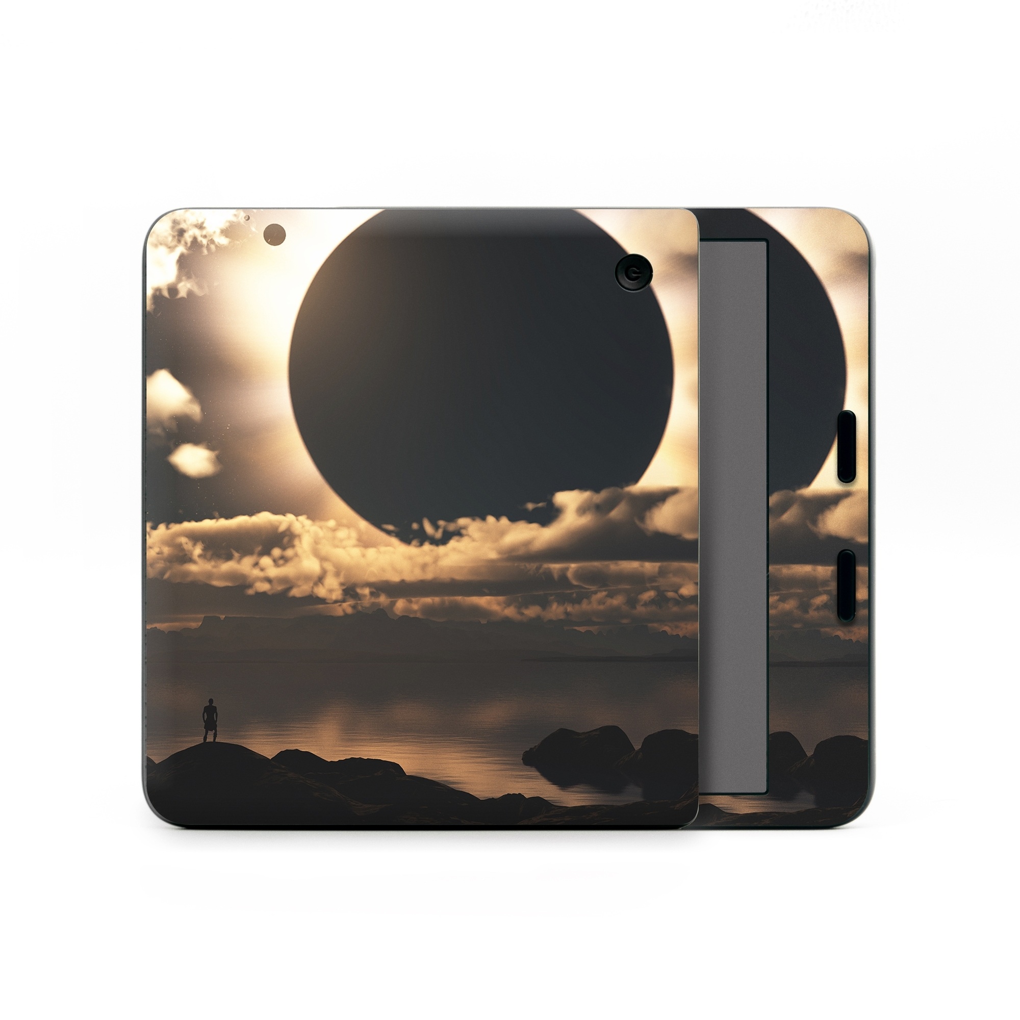 Kobo Libra Colour Skin design of Sky, Cloud, Daytime, Eclipse, Atmosphere, Cumulus, Sunlight, Sun, Astronomical object, Celestial event, with black, red, green, gray, pink, yellow colors