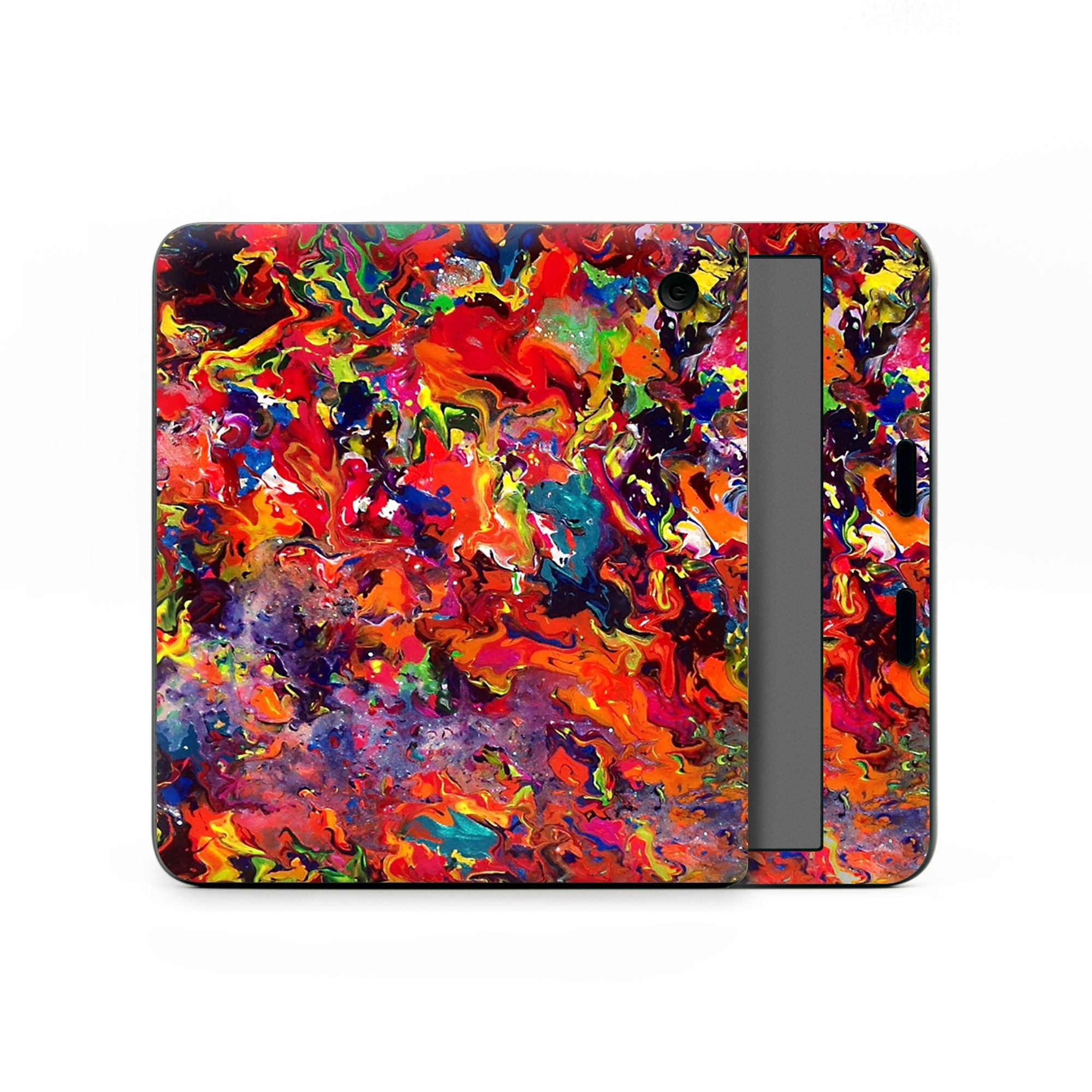 Kobo Libra Colour Skin design of Colorfulness, Modern art, Acrylic paint, Painting, Visual arts, Art, Psychedelic art, Textile, Pattern, Paint, with red, yellow, green, orange, yellow colors