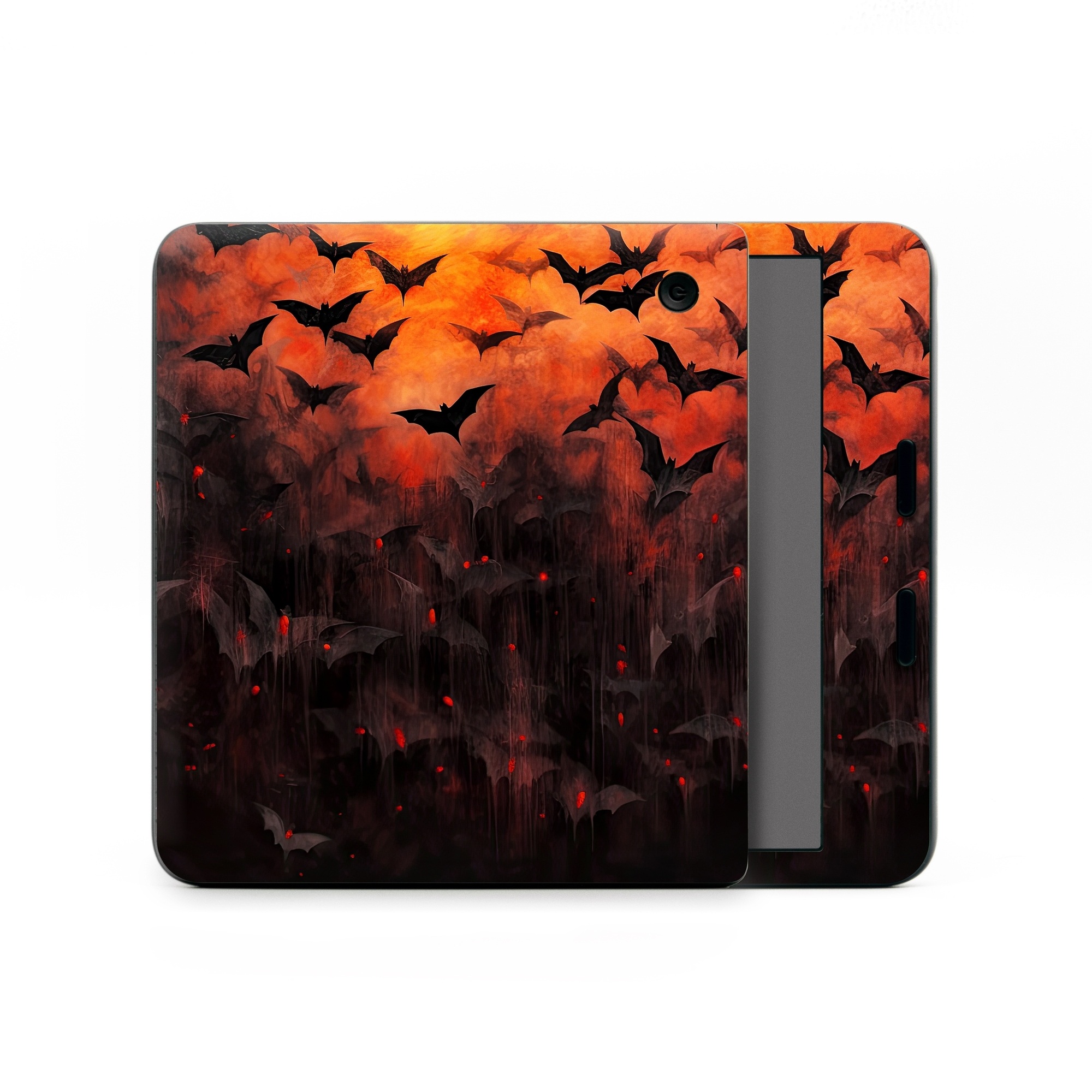 Kobo Libra Colour Skin design of Vertebrate, Plant, Leaf, Orange, Branch, Natural landscape, Organism, Bird, Deciduous, Woody plant, with yellow, orange, red, black colors