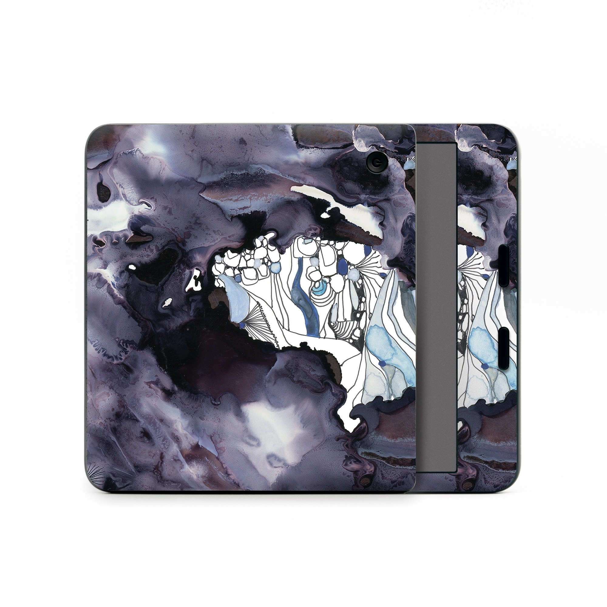 Kobo Libra Colour Skin design of Watercolor paint, Illustration, Art, World, Paint, Cg artwork, Drawing, Graphic design, Animation, Rock, with black, purple, white, blue colors