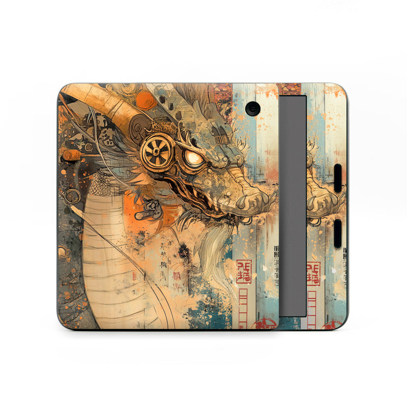 Kobo Libra Colour Skin design of Visual arts, Painting, Illustration, Fictional character, CG artwork, Modern art, Graphics, Graphic design, Mythical creature, Art Paint, with yellow, orange, black, gray, red colors