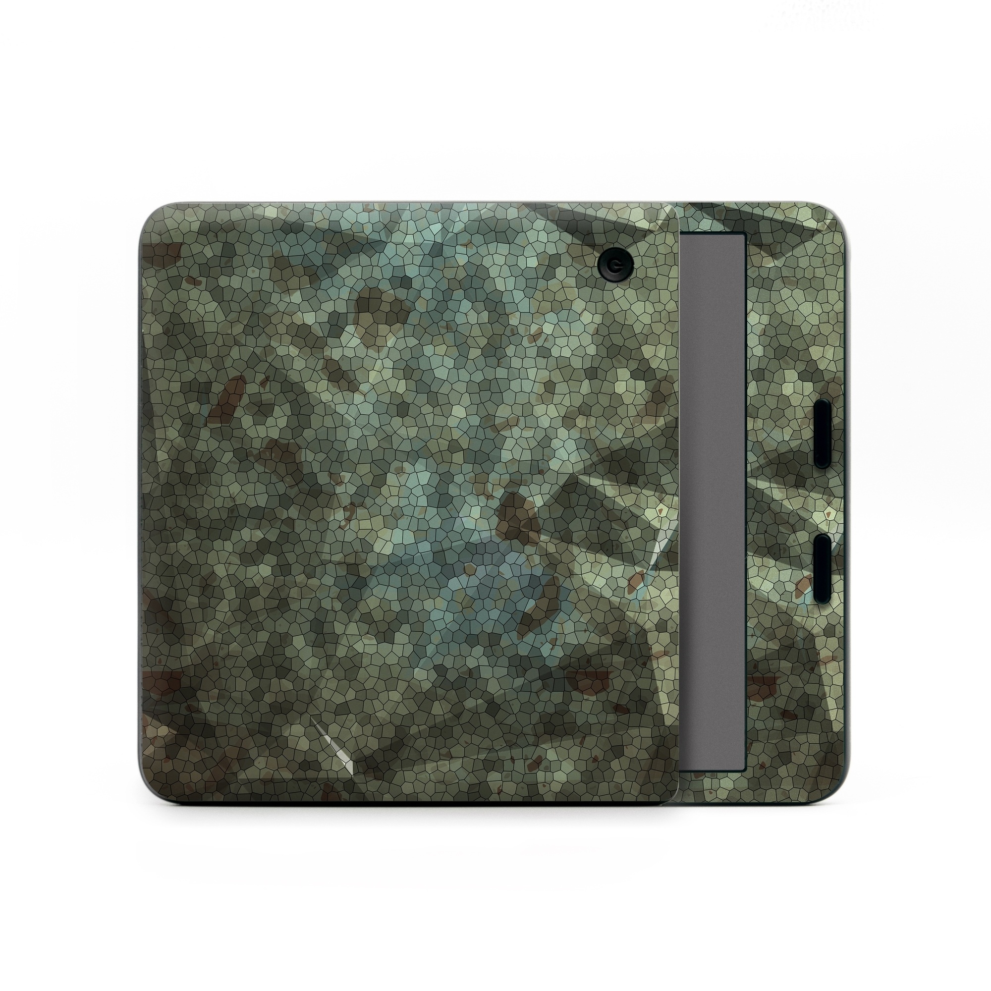 Kobo Libra Colour Skin design of Green, Pattern, Brown, Wall, Design, Rock, Geology, Camouflage, Granite, Metal, with black, brown, blue, gray, white colors