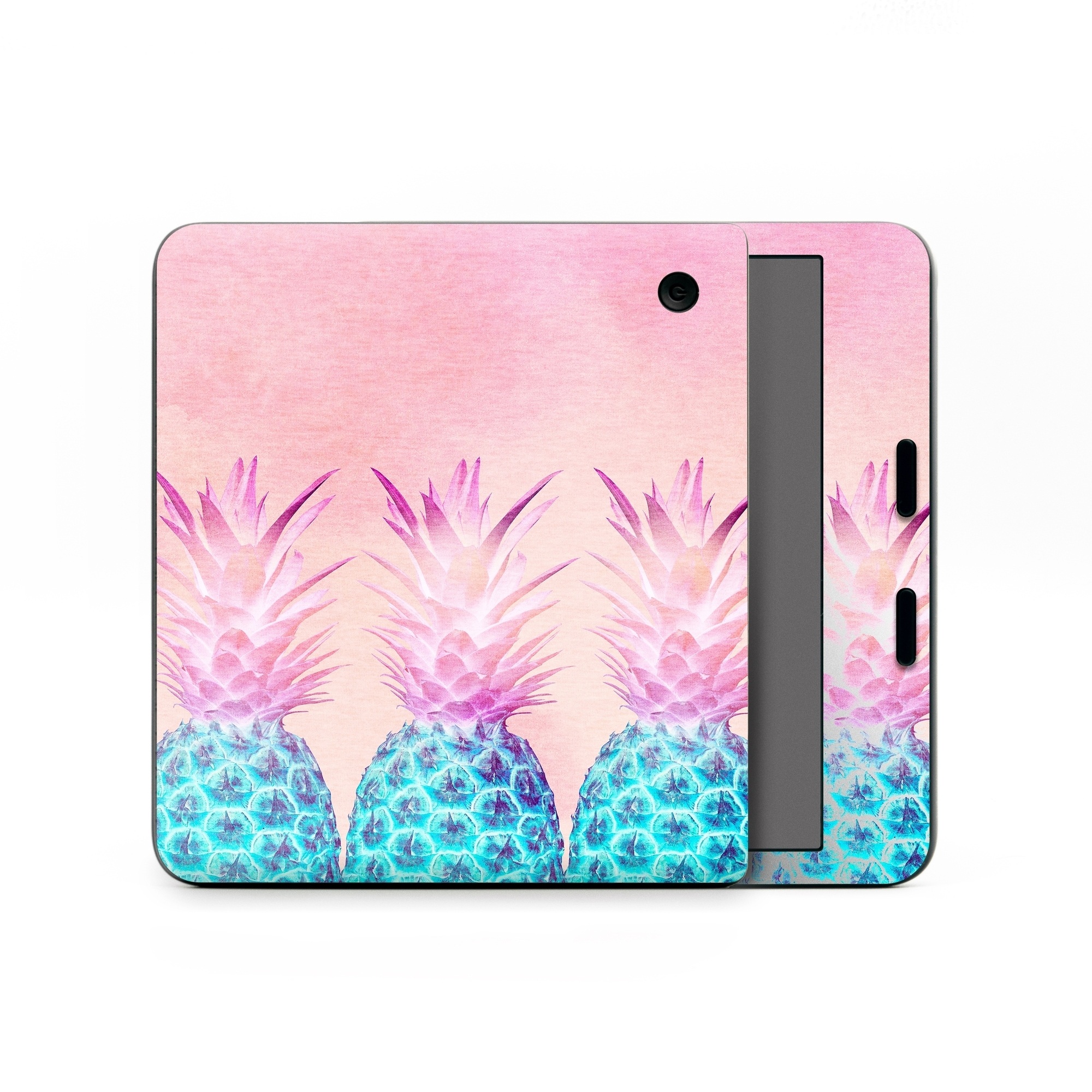 Kobo Libra Colour Skin design of Pineapple, Ananas, Pink, Fruit, Plant, Bromeliaceae, Pattern, Poales, with pink, blue, orange colors