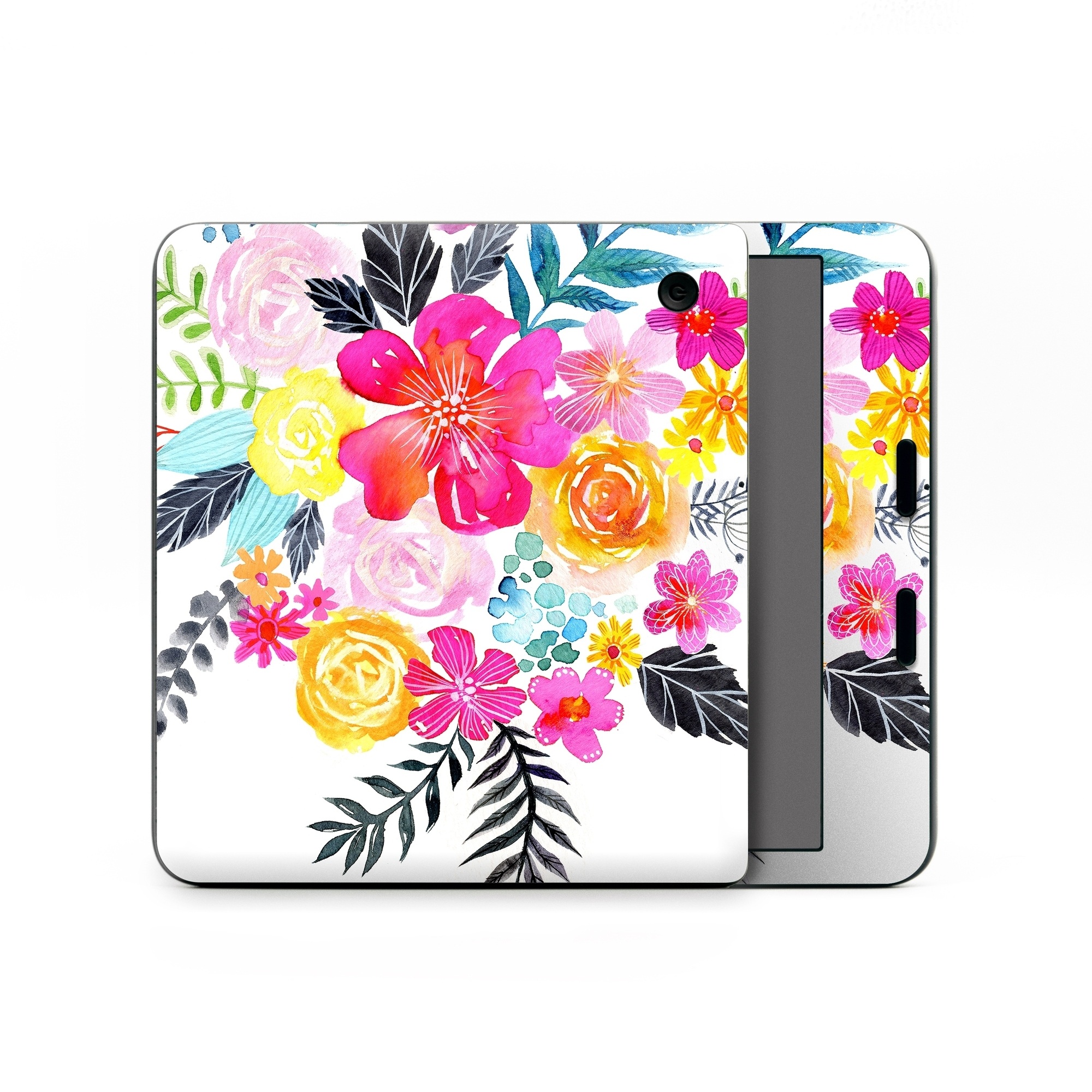 Kobo Libra Colour Skin design of Flower, Clip art, Bouquet, Plant, Illustration, Floral design, Pink, Petal, Botany, Design, with white, pink, orange, red, yellow, blue, black, green colors