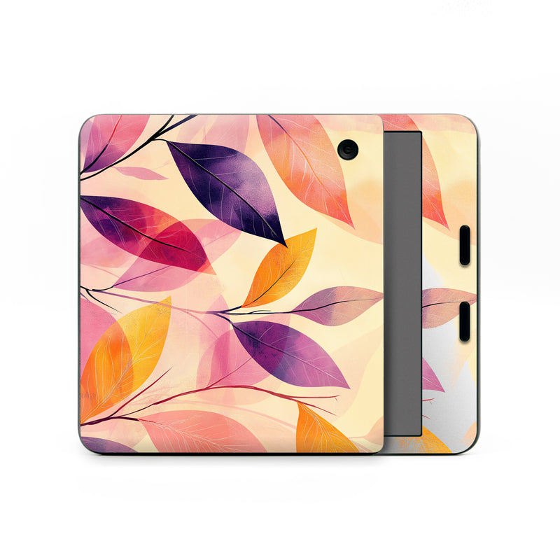 Kobo Libra Colour Skin design of Pink, Orange, Brown, Purple, Creative arts, Paint, with yellow, orange, purple, pink colors