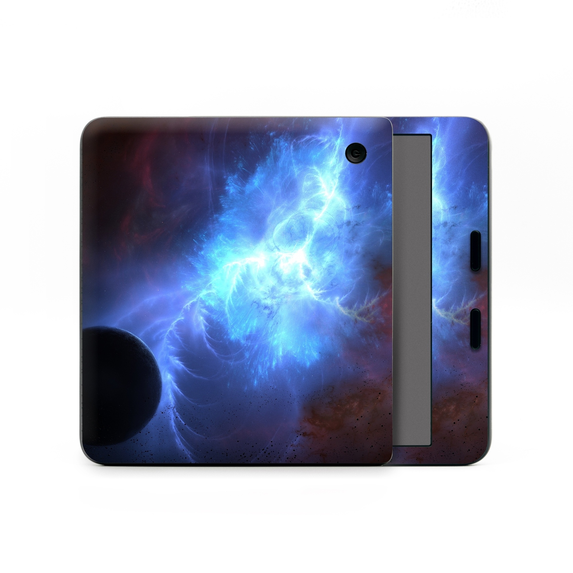 Kobo Libra Colour Skin design of Sky, Atmosphere, Outer space, Space, Astronomical object, Fractal art, Universe, Electric blue, Art, Organism, with black, blue, purple colors