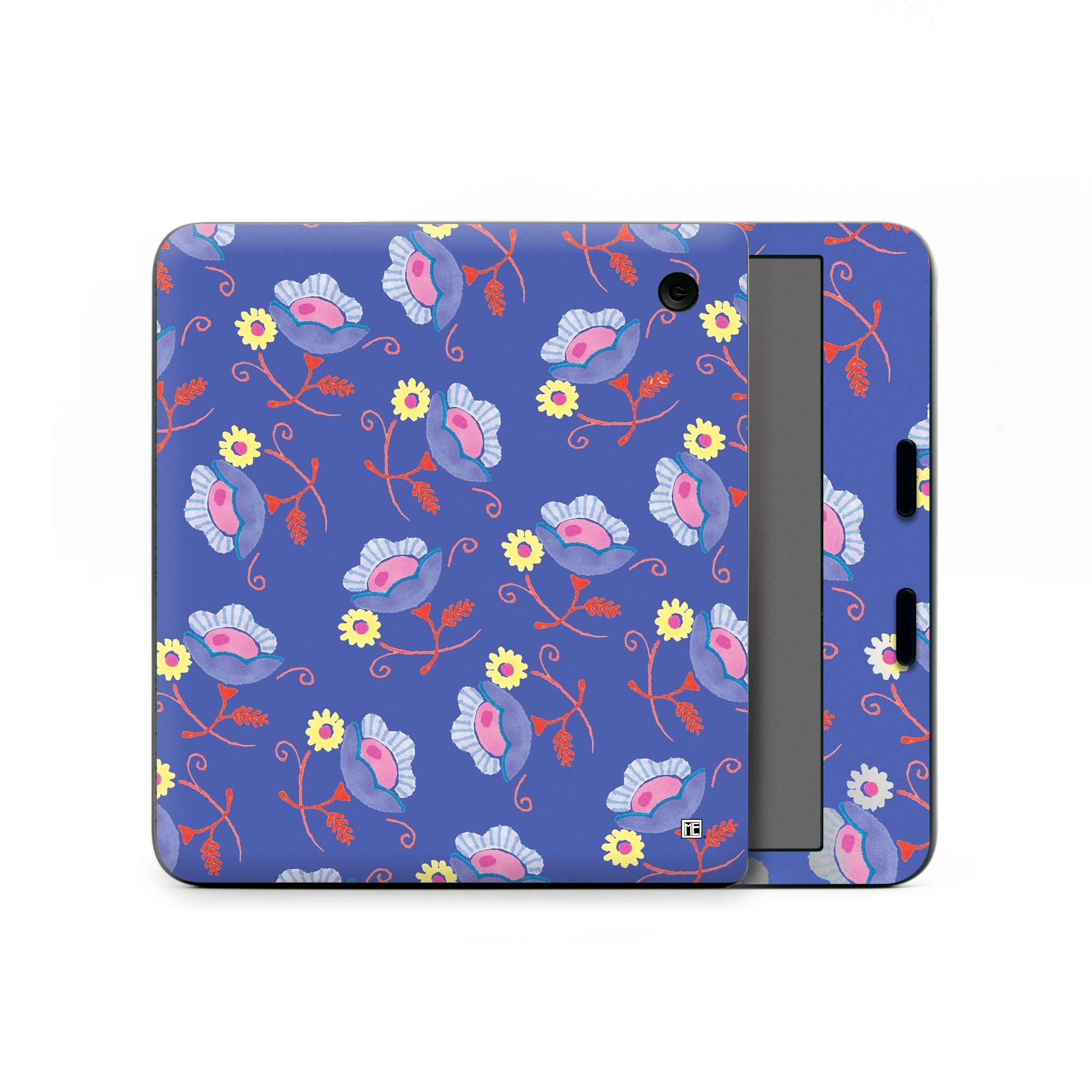 Kobo Libra Colour Skin design of Azure, Textile, Rectangle, Art, Aqua, Painting, Pattern, Electric blue, Font, Visual arts, with purple, red, yellow, pink colors