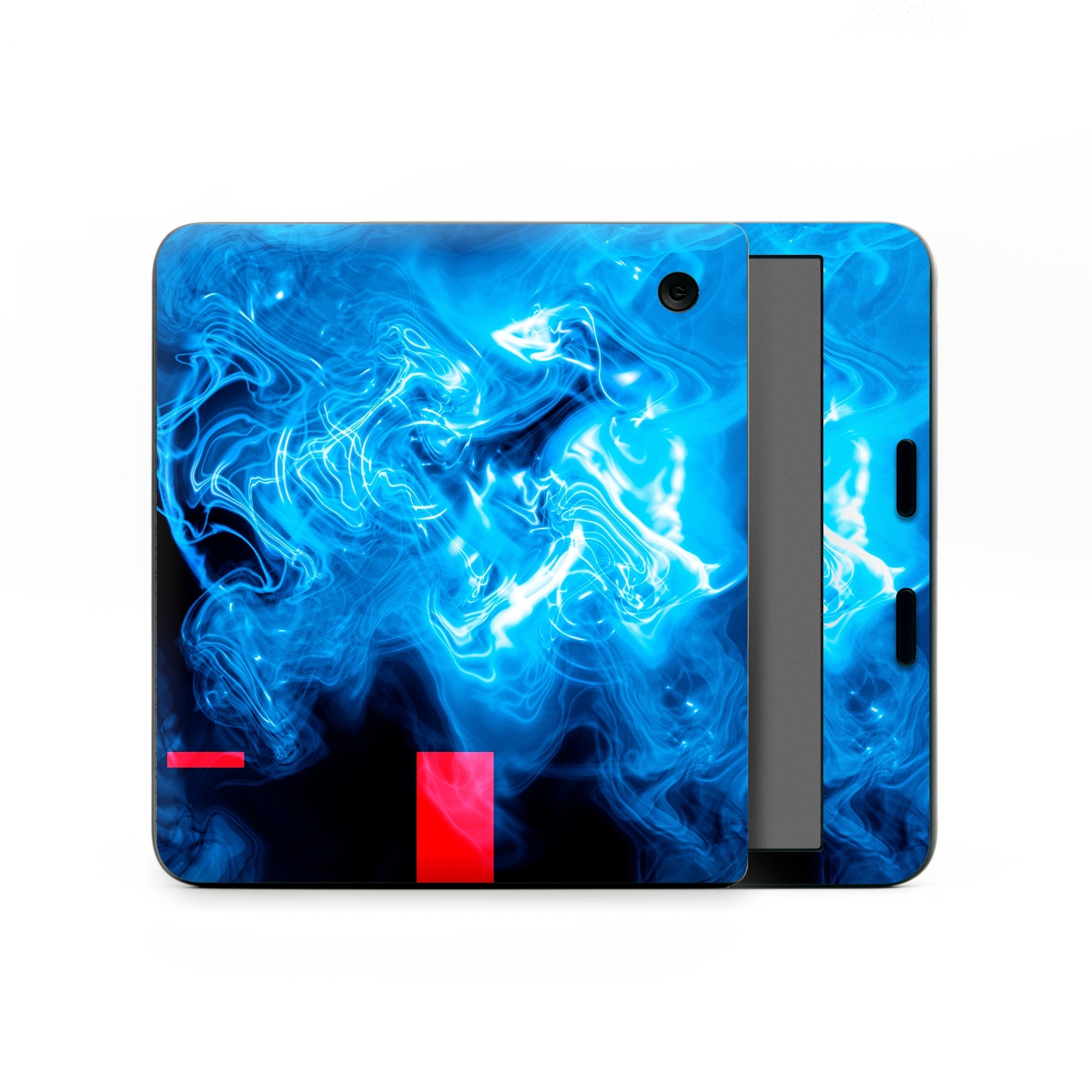 Kobo Libra Colour Skin design of Blue, Water, Electric blue, Organism, Pattern, Smoke, Liquid, Art, with blue, black, purple colors