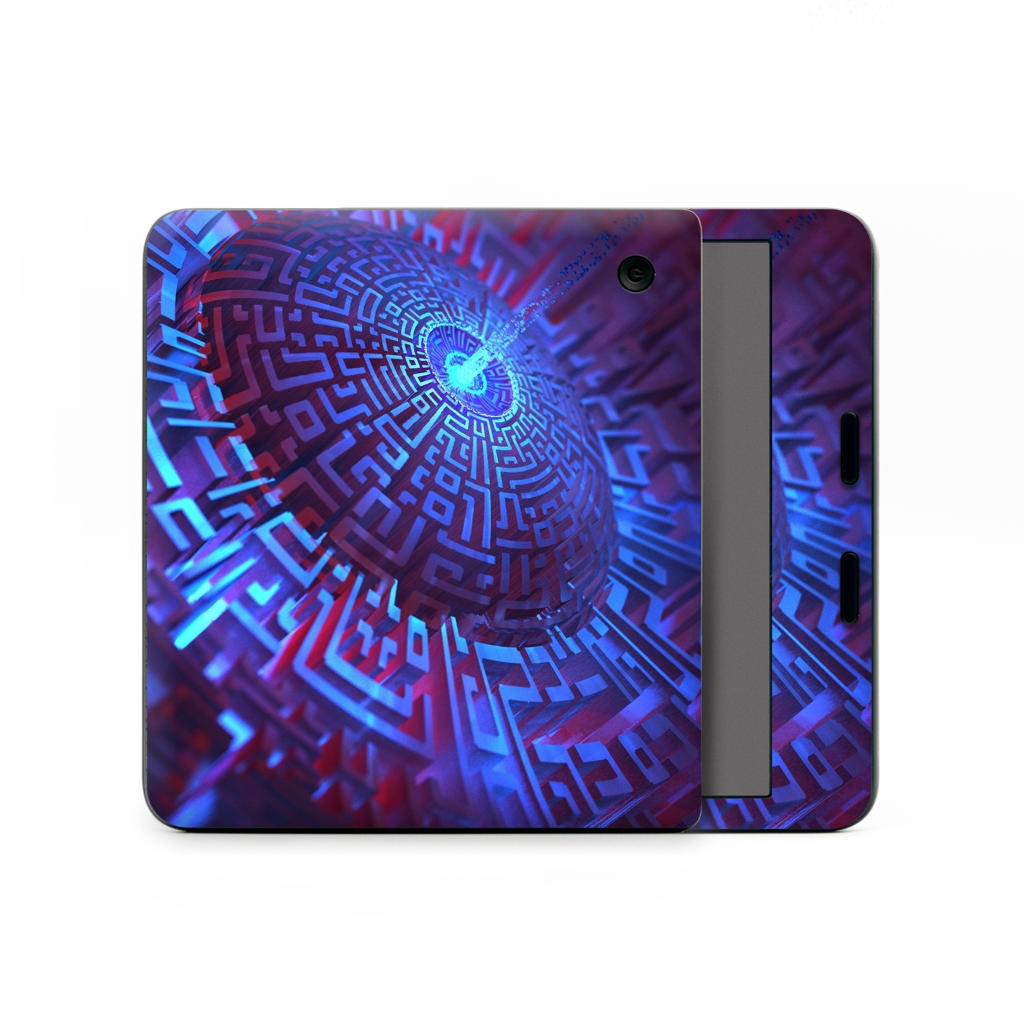 Kobo Libra Colour Skin design of Blue, Light, Fractal art, Electric blue, Purple, Water, Psychedelic art, Organism, Art, Spiral, with black, blue colors