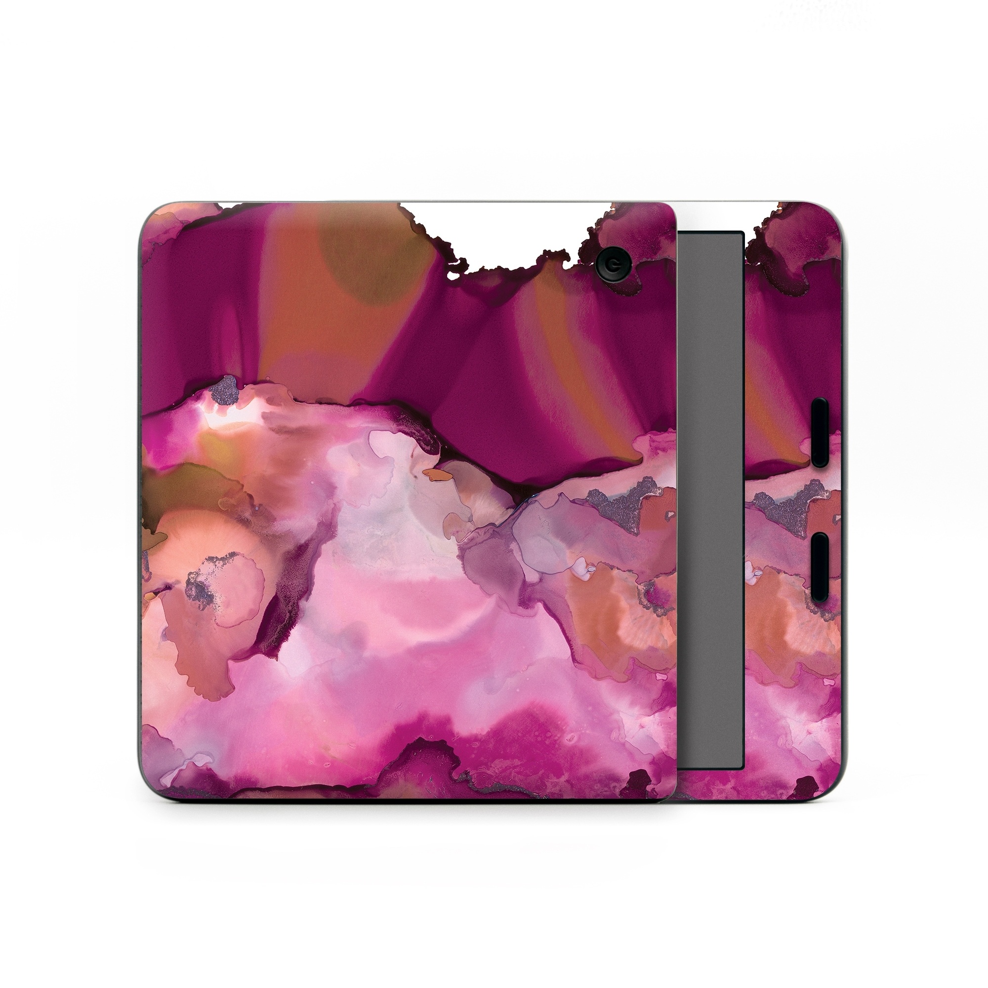 Kobo Libra Colour Skin design of Purple, Pink, Watercolor paint, Magenta, Illustration, Art, with white, red, pink, white colors