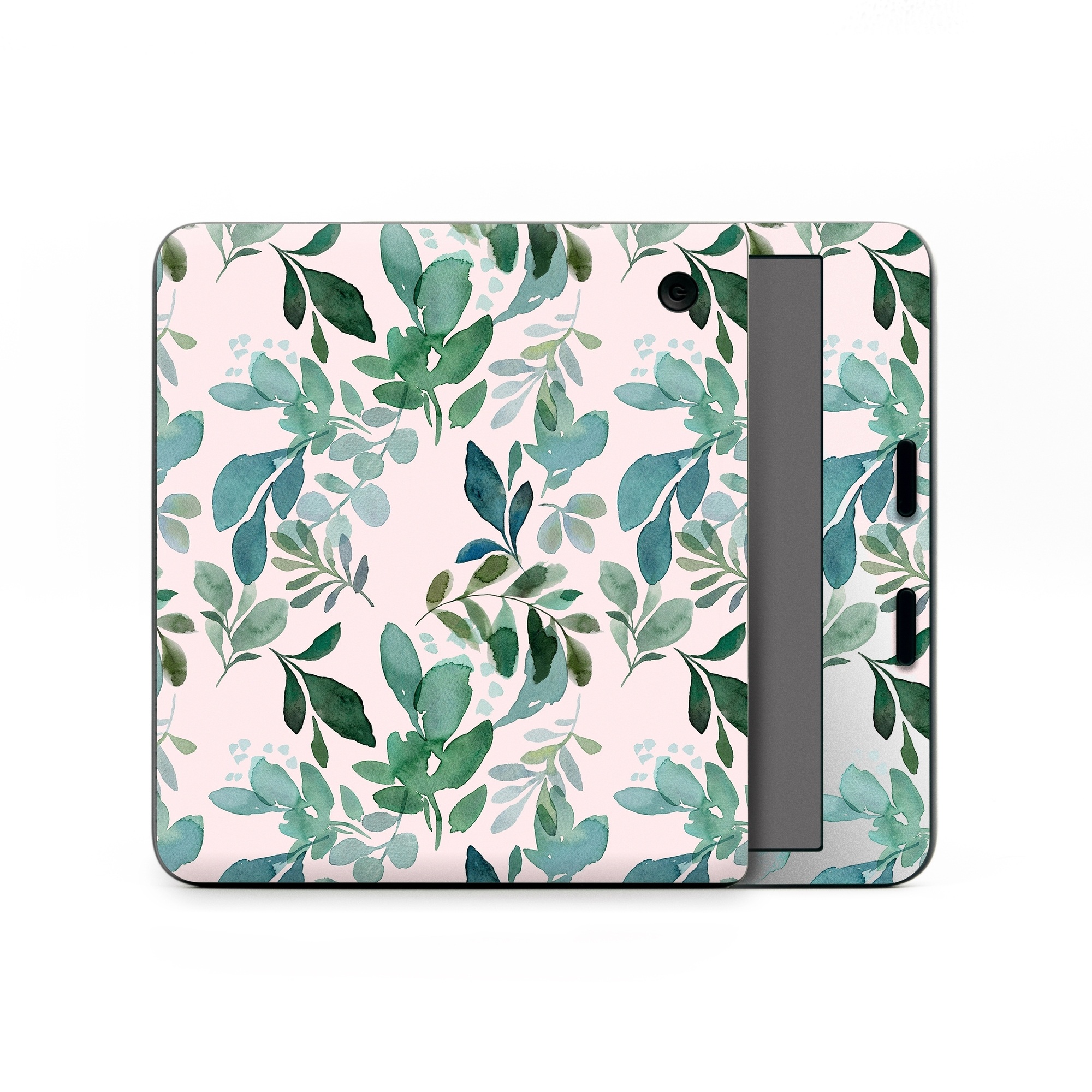 Kobo Libra Colour Skin design of Pattern, Green, Leaf, Design, Plant, Tree, Military camouflage, with white, green, blue colors