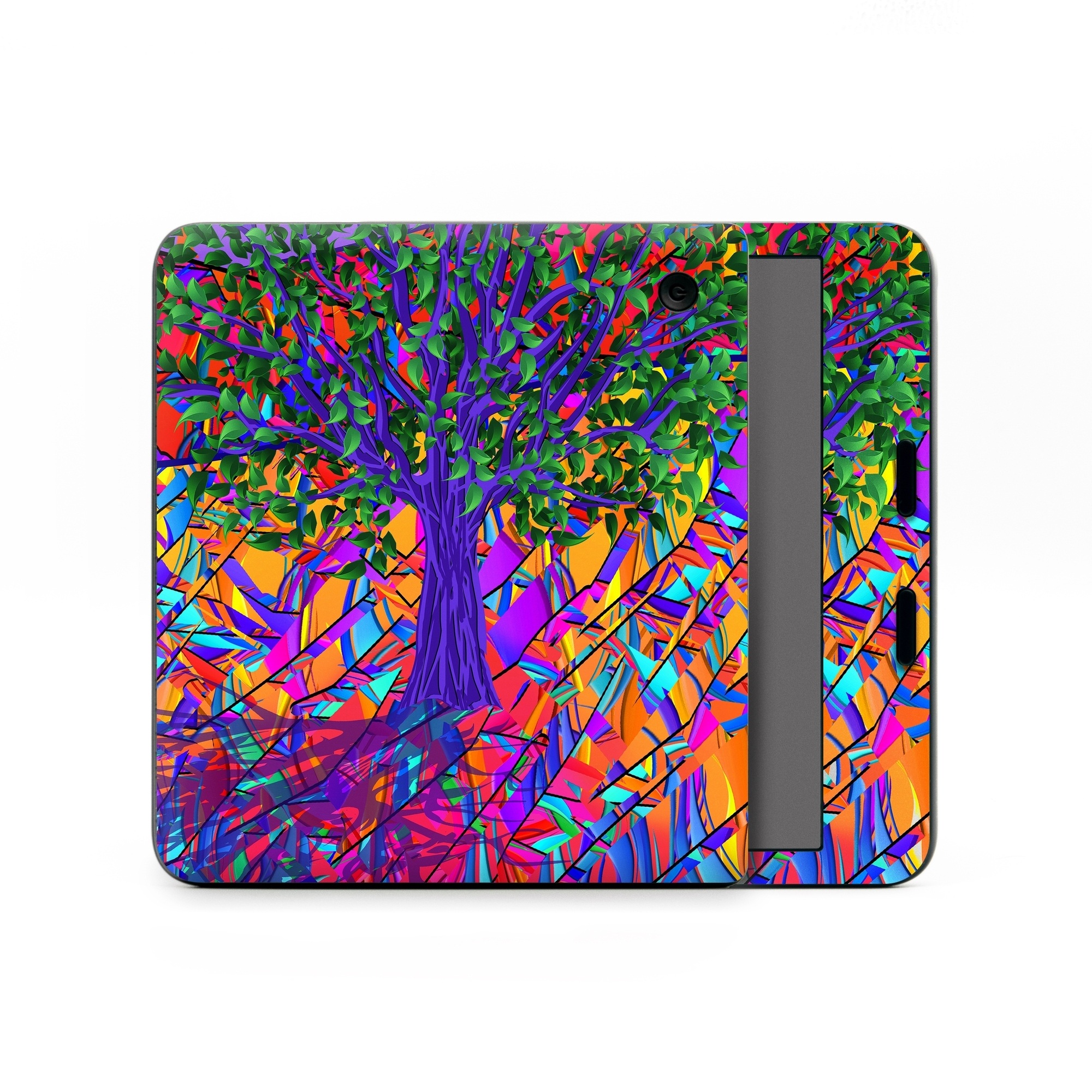 Kobo Libra Colour Skin design of Psychedelic art, Pattern, Visual arts, Art, Plant, Acrylic paint, Modern art, with green, purple, orange, blue, purple, yellow, red colors