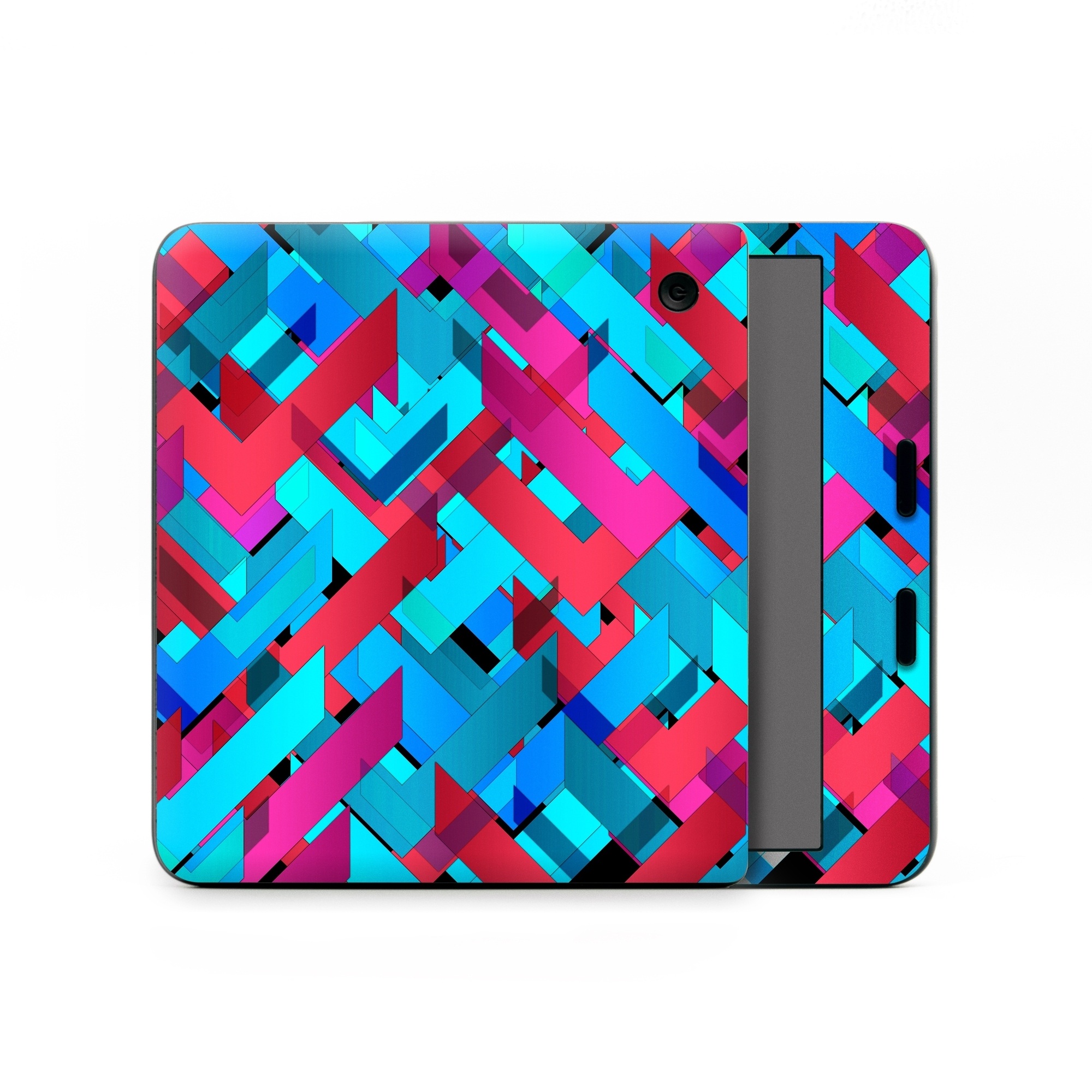 Kobo Libra Colour Skin design of Pattern, Turquoise, Line, Teal, Magenta, Design, Textile, Symmetry, Colorfulness, with blue, red, purple, black colors