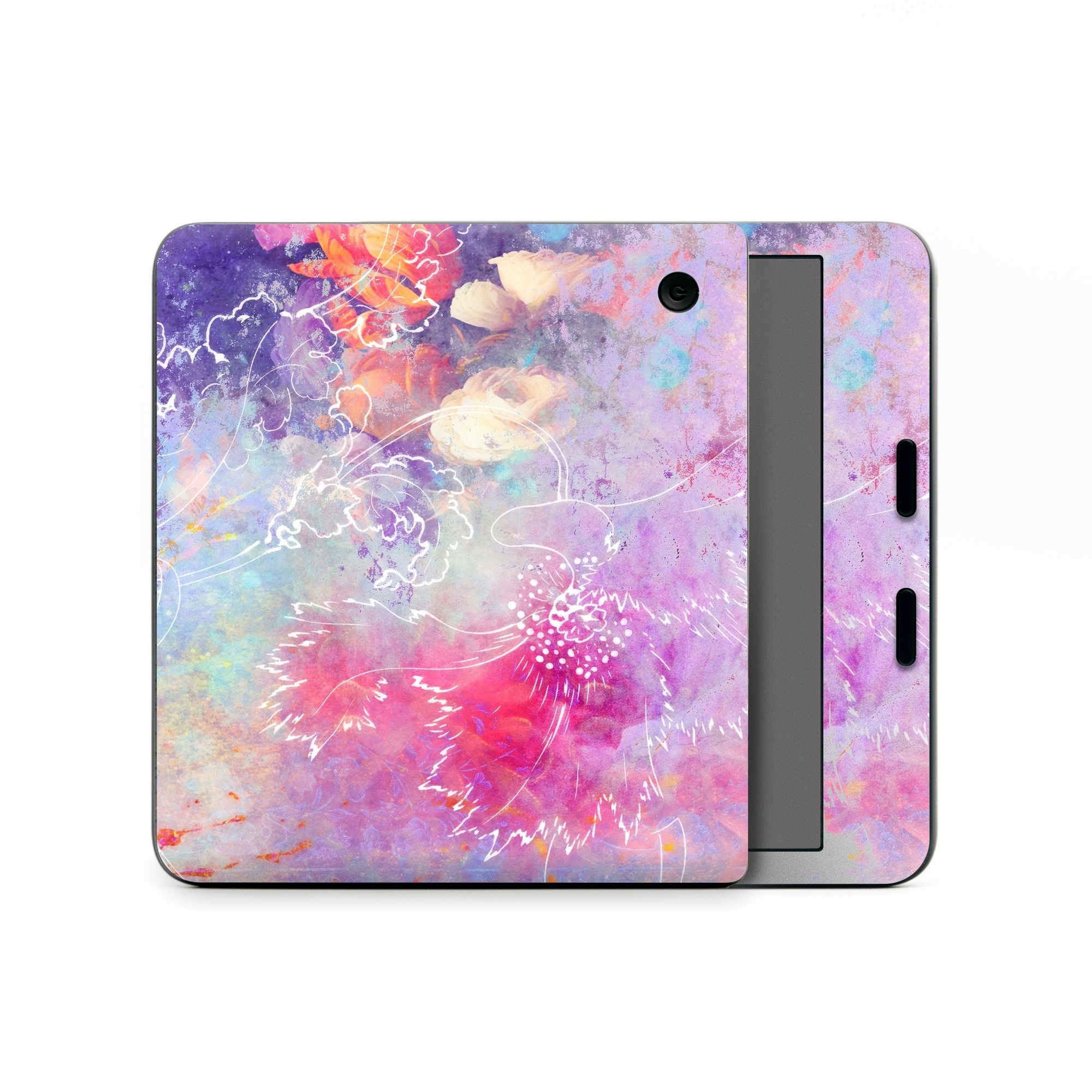 Kobo Libra Colour Skin design of Purple, Violet, Pink, Graphic design, Illustration, Sky, Art, Design, Watercolor paint, Graphics, with purple, white, red, orange, blue colors