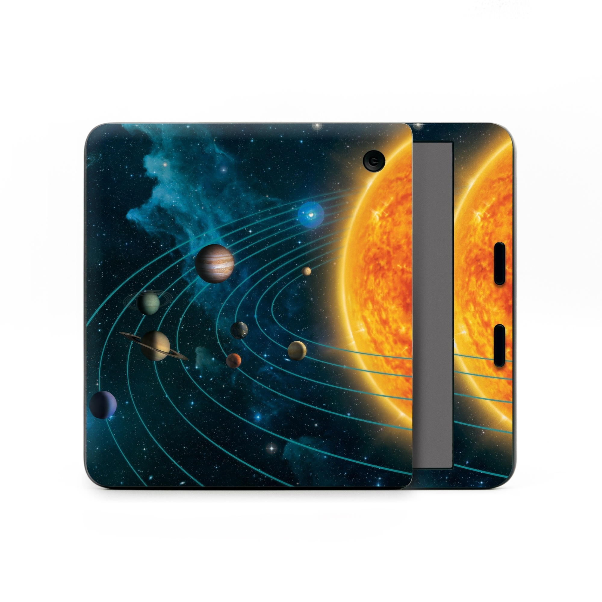Kobo Libra Colour Skin design of Astronomical object, Universe, Outer space, Galaxy, Astronomy, Atmosphere, Space, Planet, Science, Sky, with red, yellow, black, blue, brown, white colors