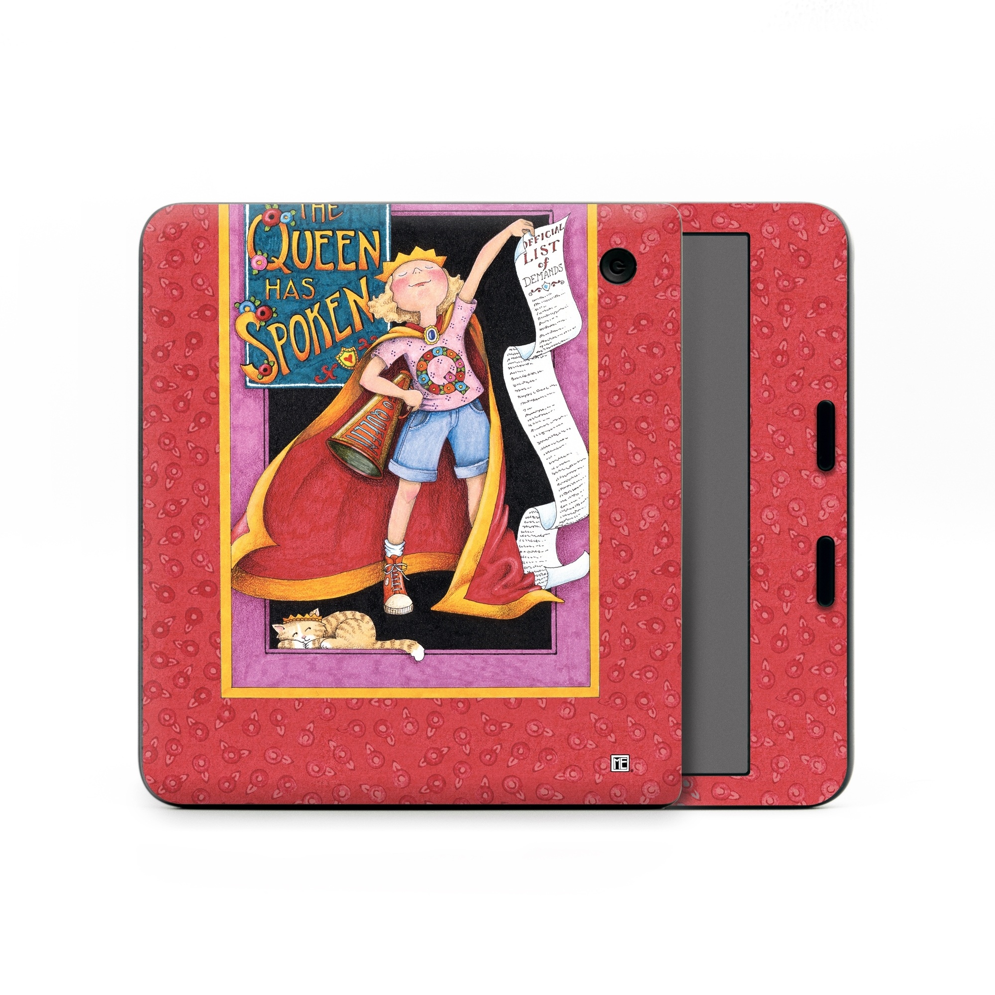 Kobo Libra Colour Skin design of Cartoon, Illustration, Art, Miniature, Fictional character, Fiction, Magenta, Style, with red, gray, black, green, orange, purple colors