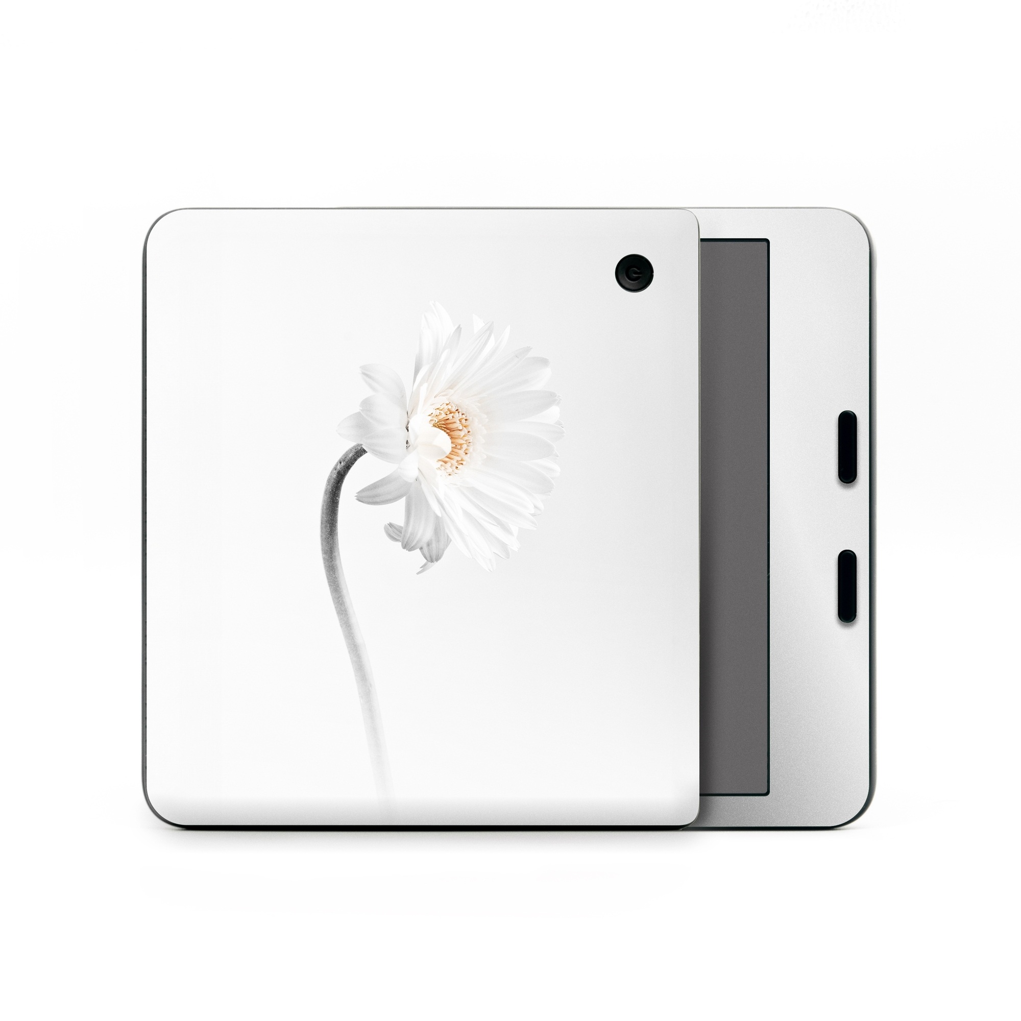 Kobo Libra Colour Skin design of White, Hair accessory, Headpiece, Gerbera, Petal, Flower, Plant, Still life photography, Headband, Fashion accessory, with white, gray colors