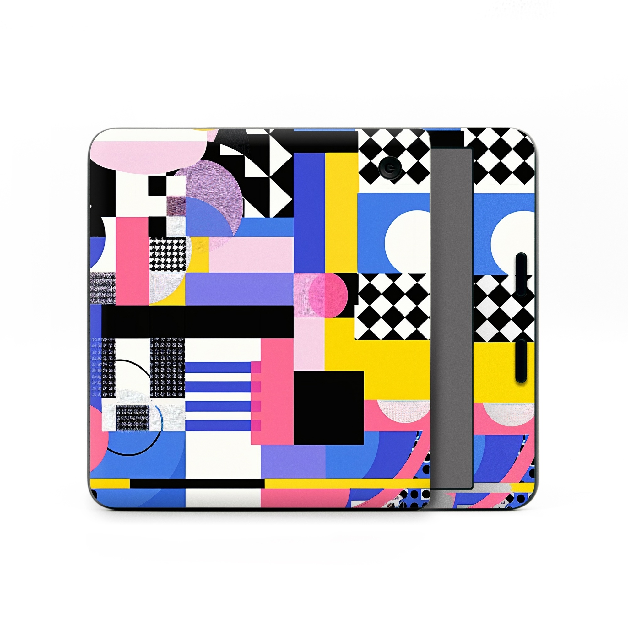 Kobo Libra Colour Skin design of White, Black, Rectangle, Font, Art, Red, Pattern, Tints and shades, Circle, Electric blue, with blue, white, black, yellow, pink, purple colors