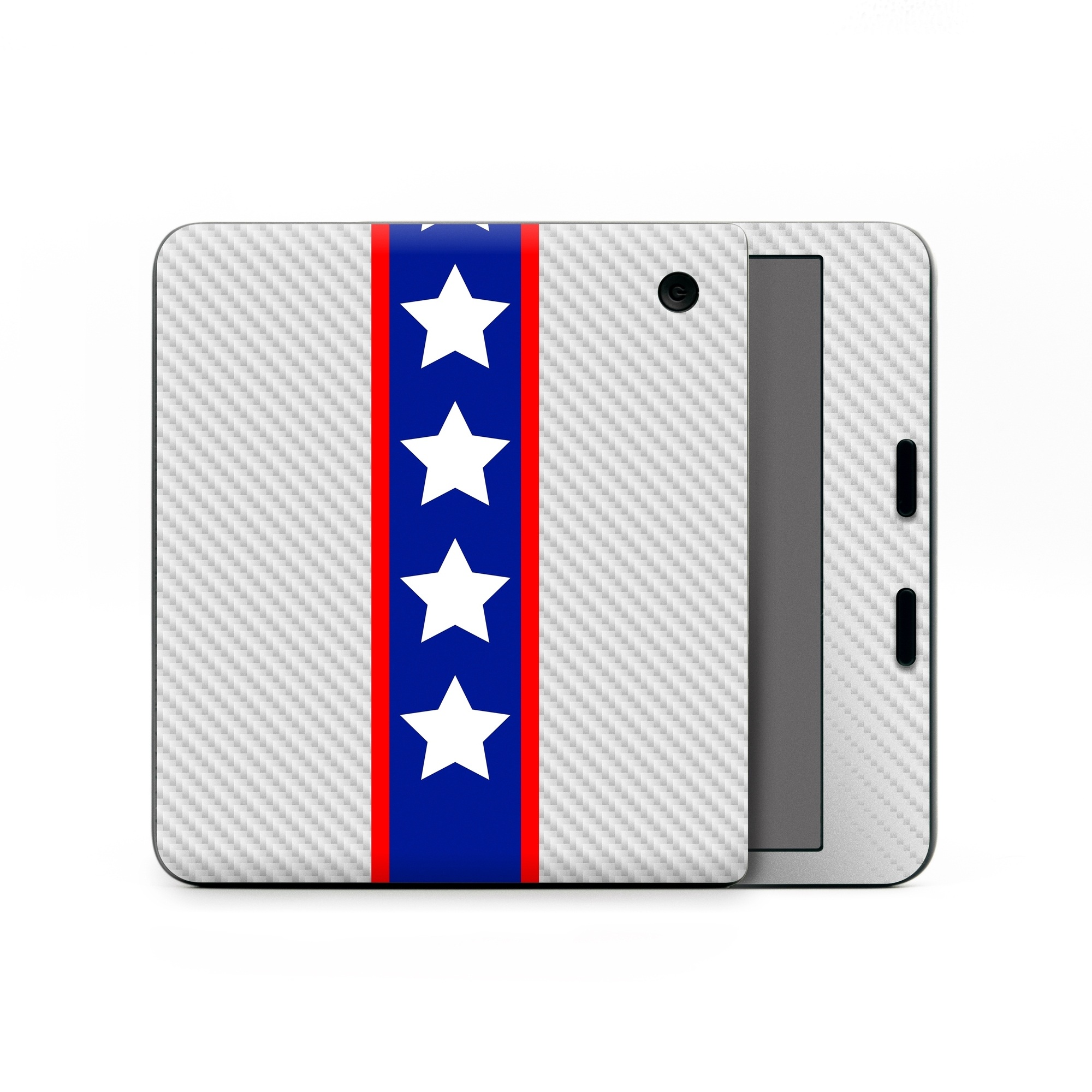 Kobo Libra Colour Skin design of Flag of the united states, Flag, Font, Parallel, Electric blue, Rectangle, Pattern, Flag Day (USA), Symbol, Carmine, with gray, white, blue, red colors