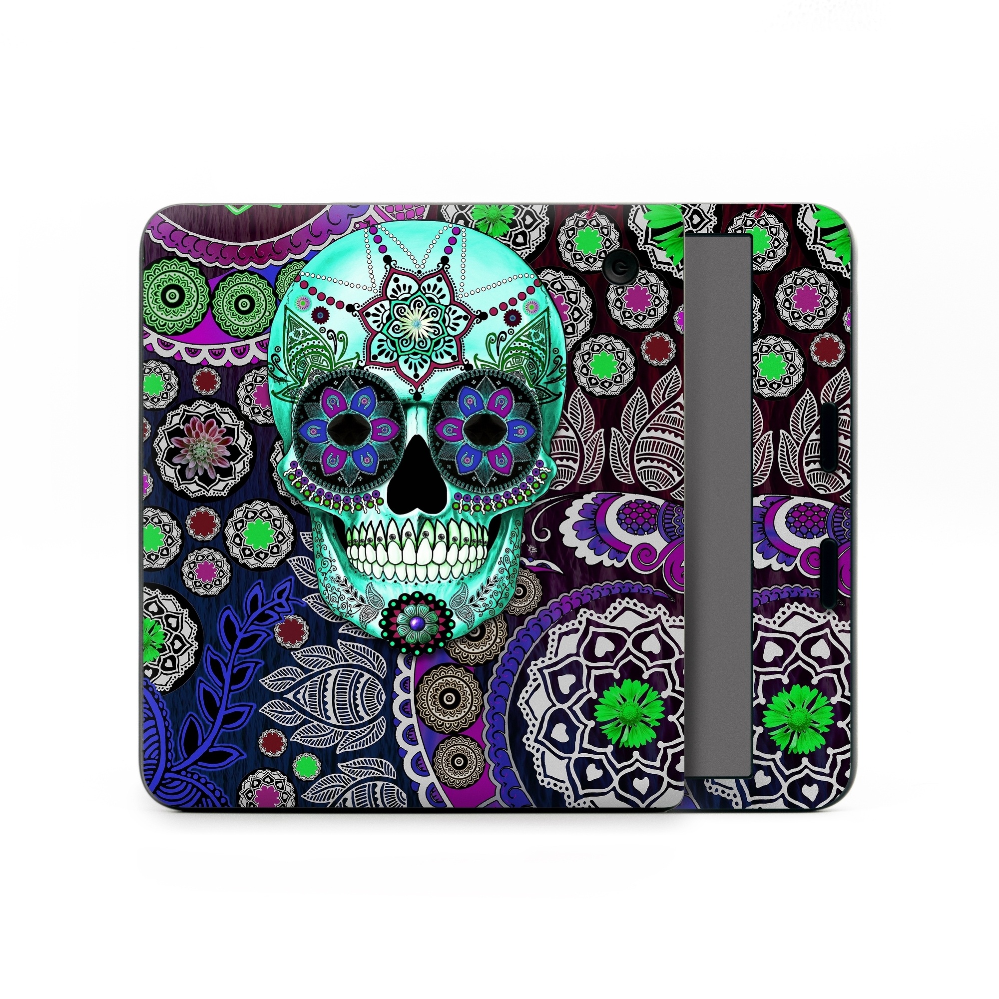 Kobo Libra Colour Skin design of Psychedelic art, Pattern, Skull, Purple, Bone, Violet, Design, Visual arts, Art, Magenta, with blue, green, purple, red, green, pink colors