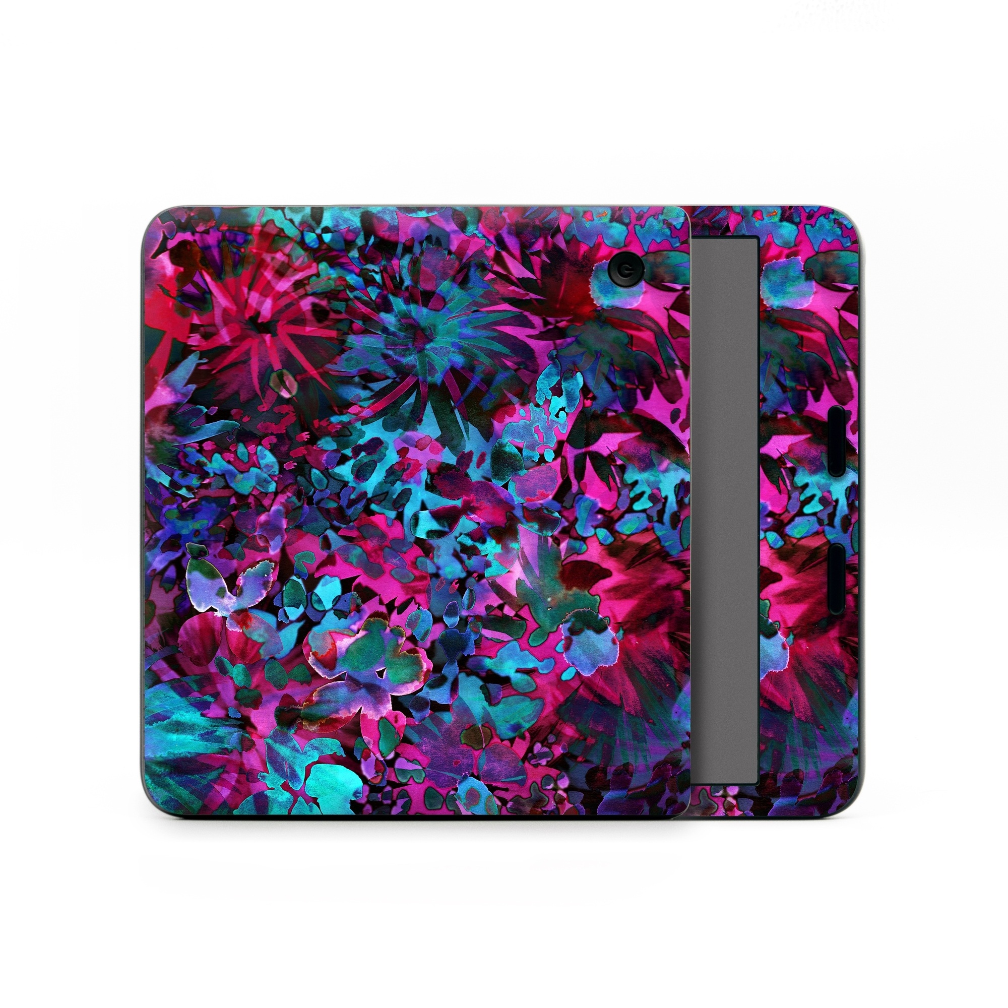 Kobo Libra Colour Skin design of Pink, Purple, Violet, Lilac, Flower, Leaf, Plant, Magenta, Botany, Pattern, with black, pink, purple, blue, green colors