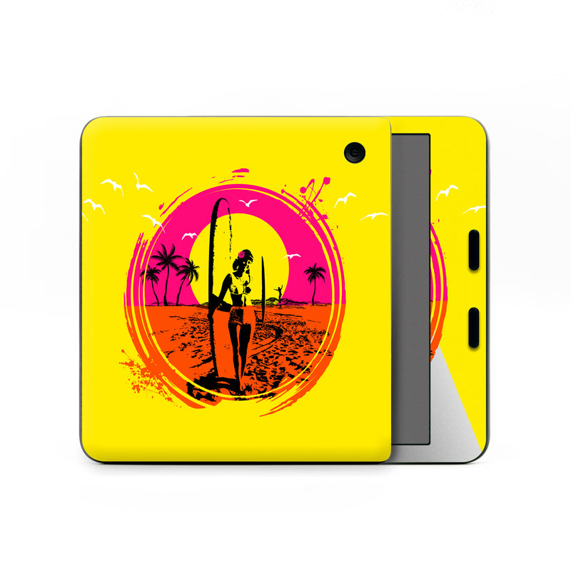Kobo Libra Colour Skin design of Palm trees, Graphic design, Graphics, Surfing--Equipment and supplies, Surfboard, Silhouette