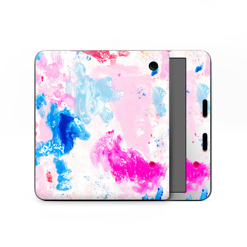 Kobo Libra Colour Skin design of Art Paint, Watercolor painting, Pink, Visual arts, Paint, Painting, Drawing, Acrylic paint, Stain, Child art, with pink, blue, white, purple, red colors