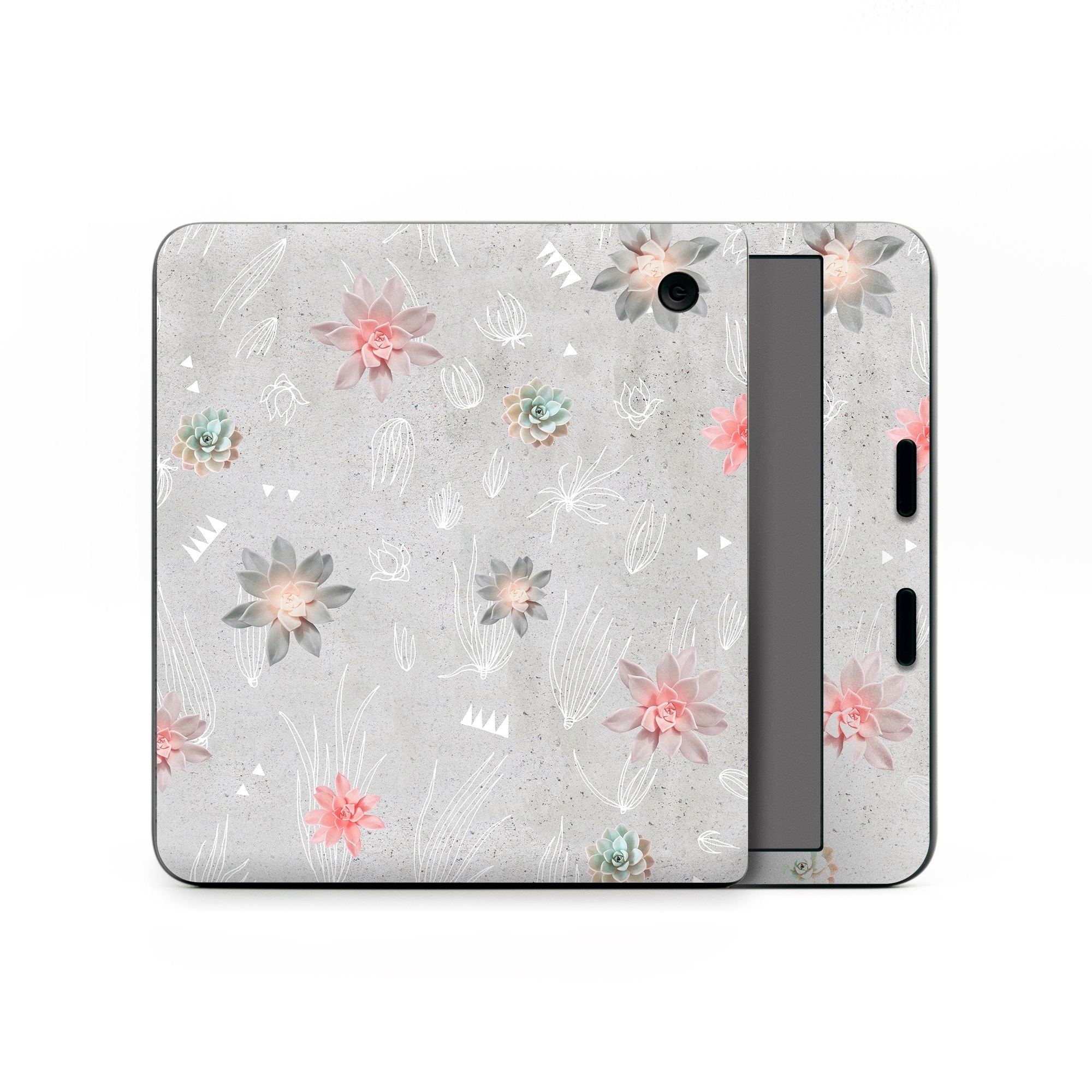 Kobo Libra Colour Skin design of Pink, Pattern, Wrapping paper, Textile, Design, Wallpaper, Floral design, Plant, Flower, with gray, red, white, pink colors