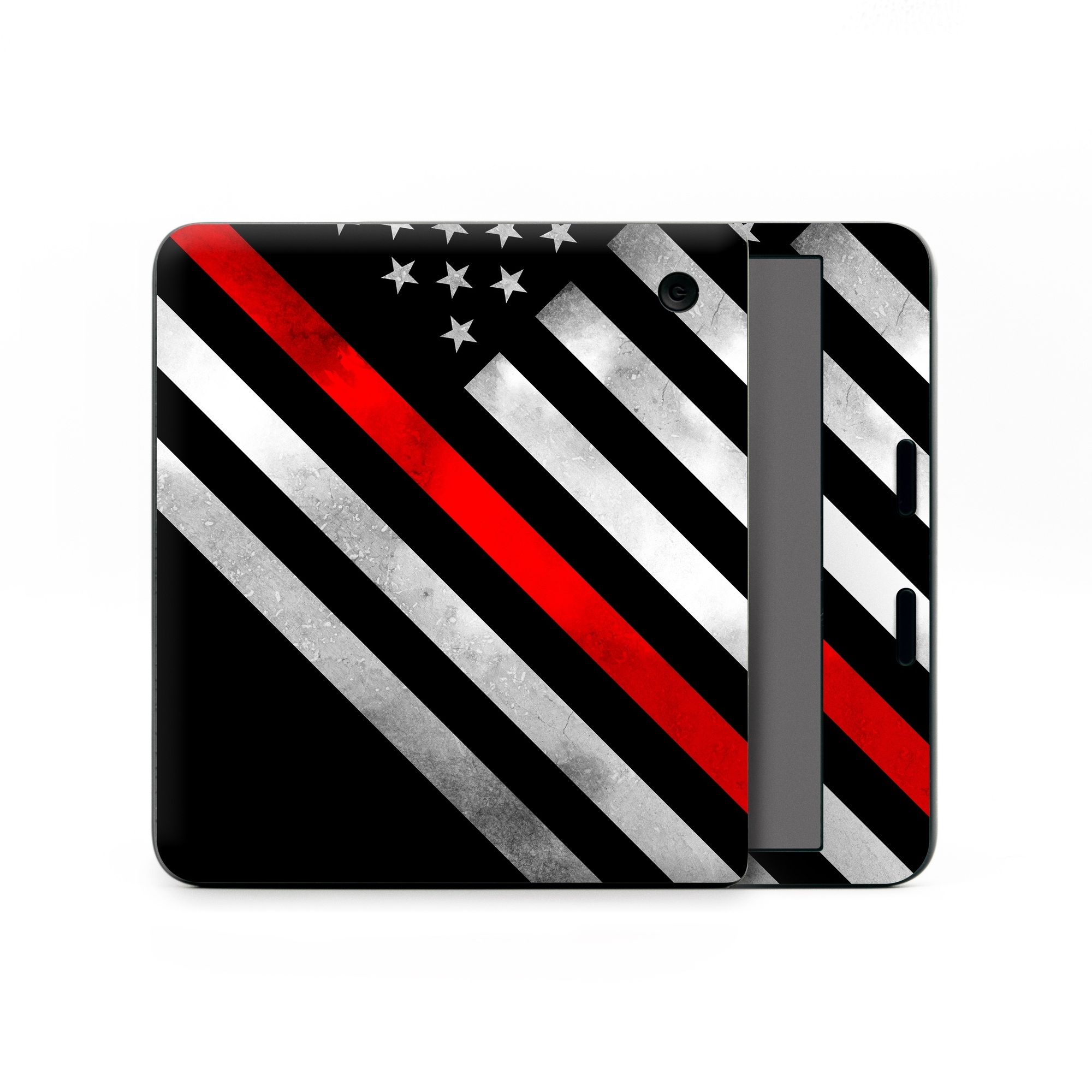 Kobo Libra Colour Skin design of Flag of the united states, Flag, Line, Black-and-white, Pattern, Flag Day (USA), Veterans day, Independence day, Memorial day, with black, white, gray, red colors