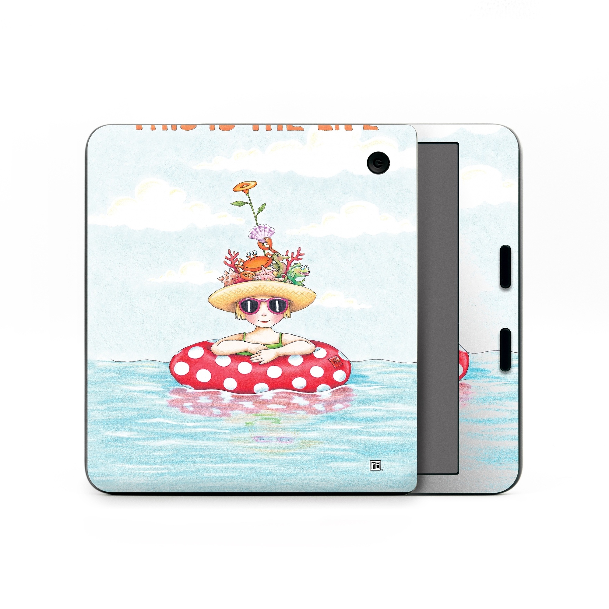 Kobo Libra Colour Skin design of Cartoon, Illustration, Clip art, with blue, red, white, yellow, green, orange, pink colors