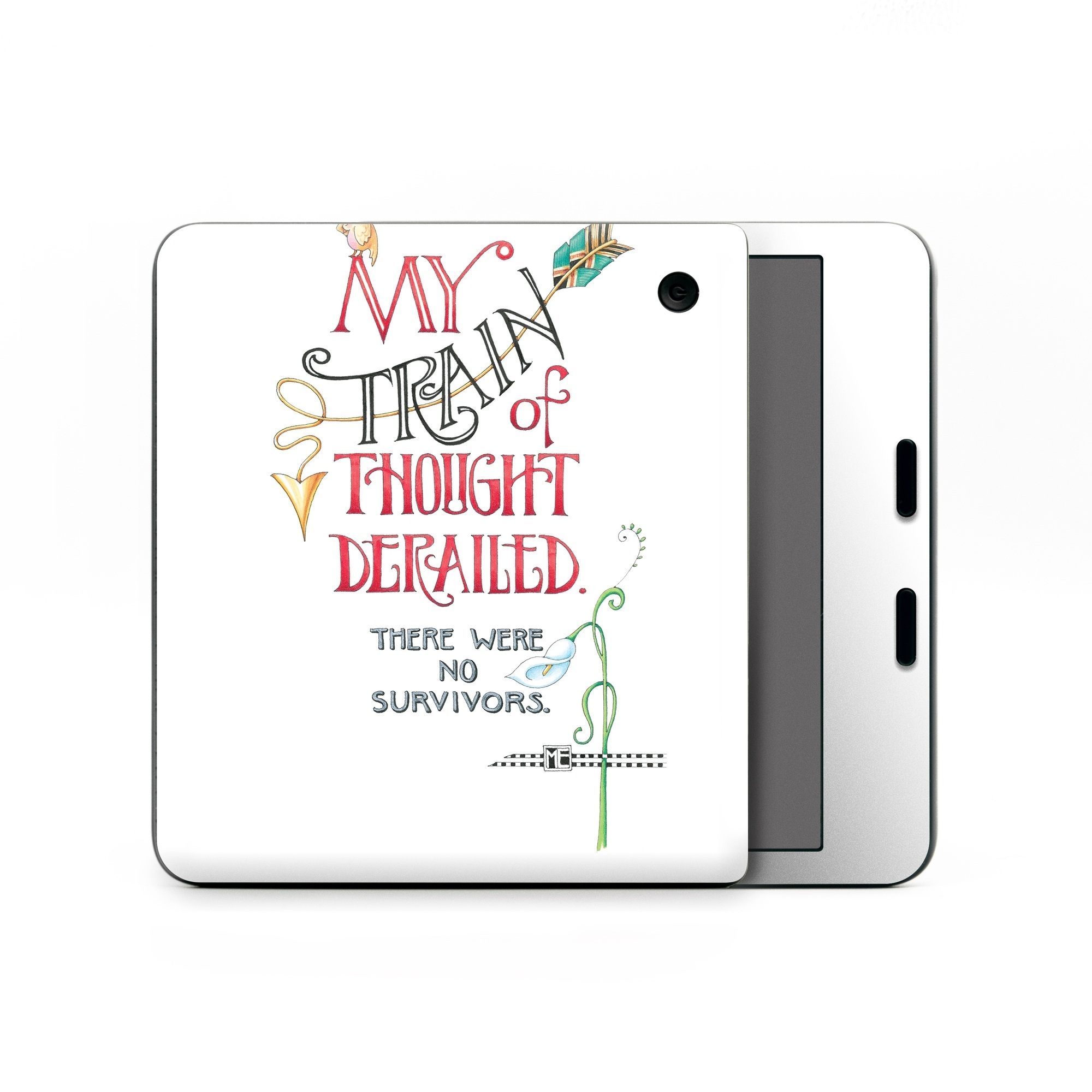 Kobo Libra Colour Skin design of Text, Font, Line, Illustration, Calligraphy, Graphic design, Art, with white, black, red, yellow, green, blue colors