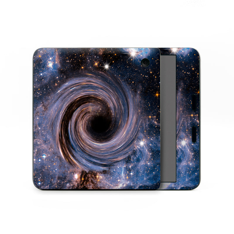 Kobo Libra Colour Skin design of Spiral, Galaxy, Spiral galaxy, Outer space, Universe, Astronomical object, Astronomy, Vortex, Constellation, Milky Way, with black, white, yellow, orange, gray colors
