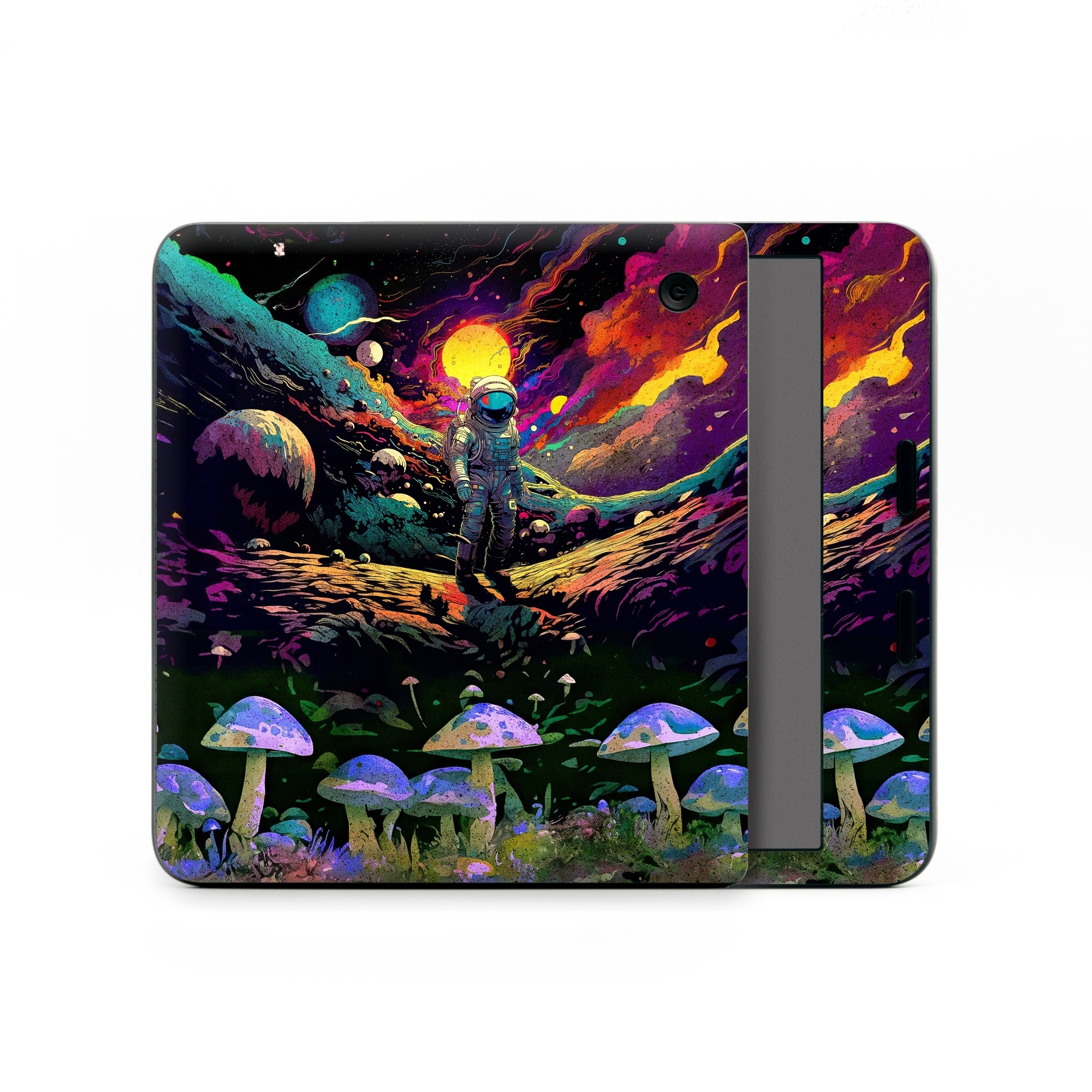 Kobo Libra Colour Skin design of Light, Nature, Purple, Umbrella, Plant, Art, Terrestrial plant, Natural landscape, Astronomical object, Space, with black, white, purple, red, gray, orange, yellow, blue, green, brown colors