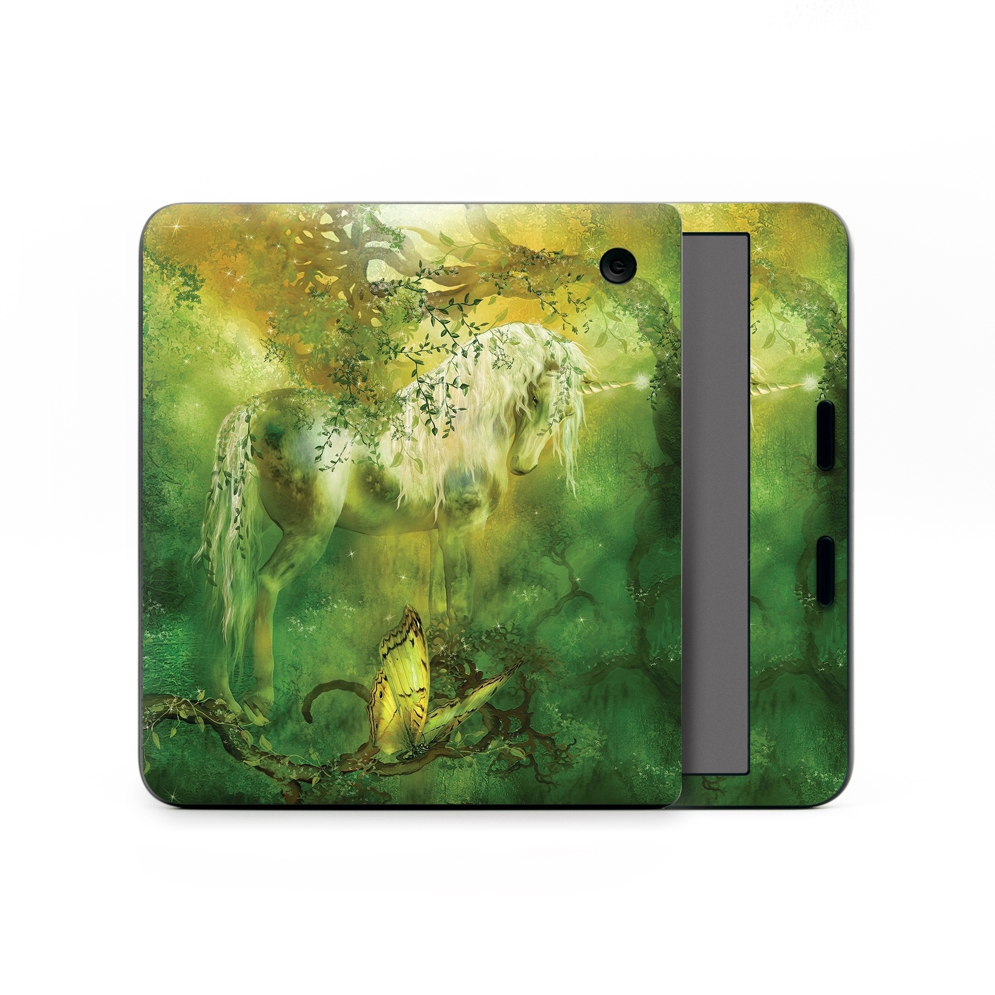 Kobo Libra Colour Skin design of Nature, Green, Painting, Art, Visual arts, Watercolor paint, Illustration, Modern art, Still life, with green, black, gray colors