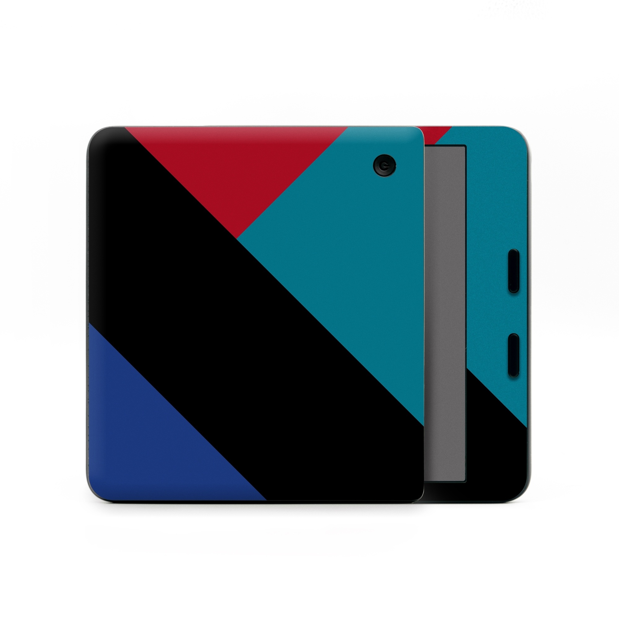Kobo Libra Colour Skin design of Blue, Green, Turquoise, Azure, Teal, Electric blue, Line, Pattern, Design, Graphic design, with black, blue, red colors