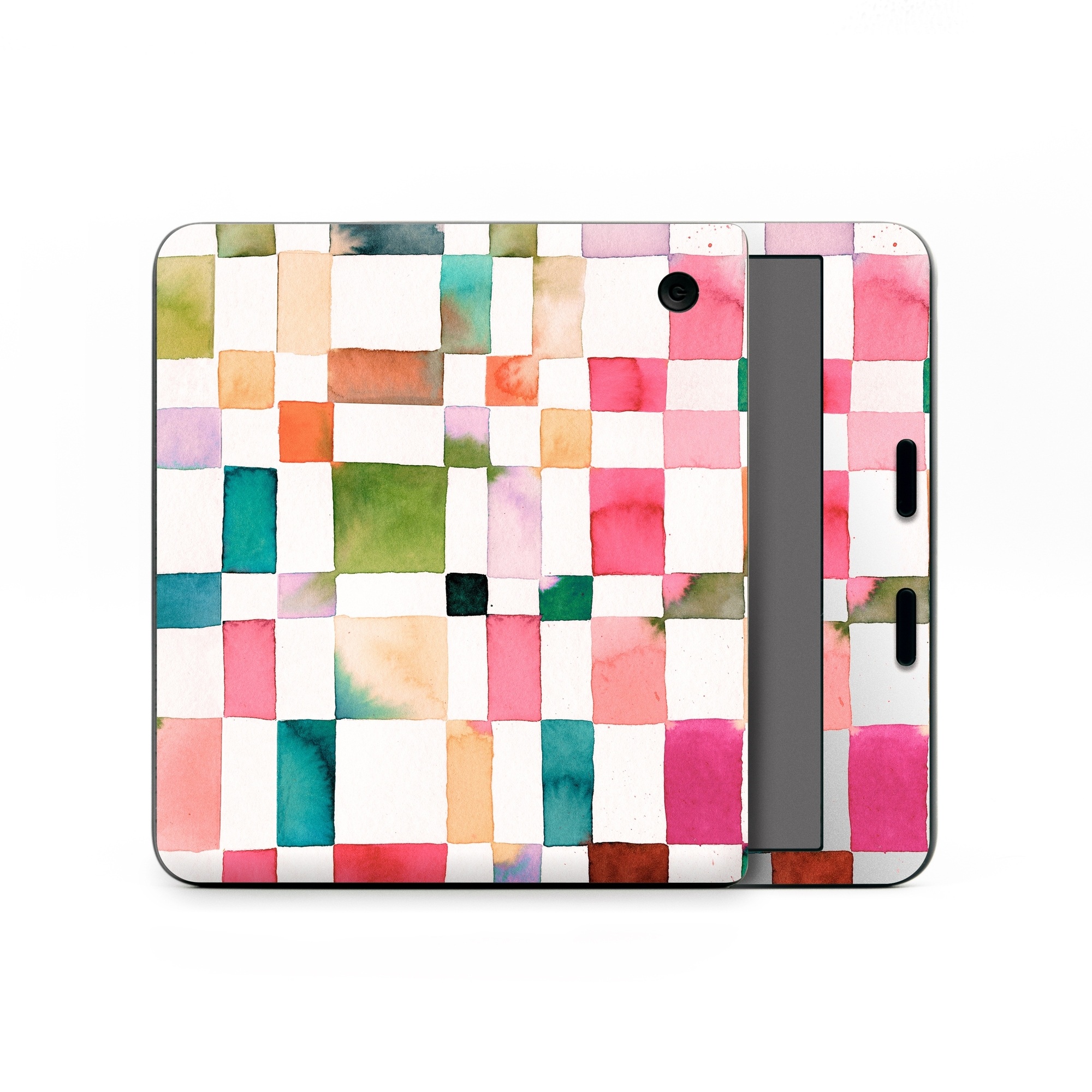 Kobo Libra Colour Skin design of Brown, Rectangle, Product, Textile, Art, Pink, Line, Aqua, Magenta, Symmetry, with white, pink, green, red, blue, orange, purple colors
