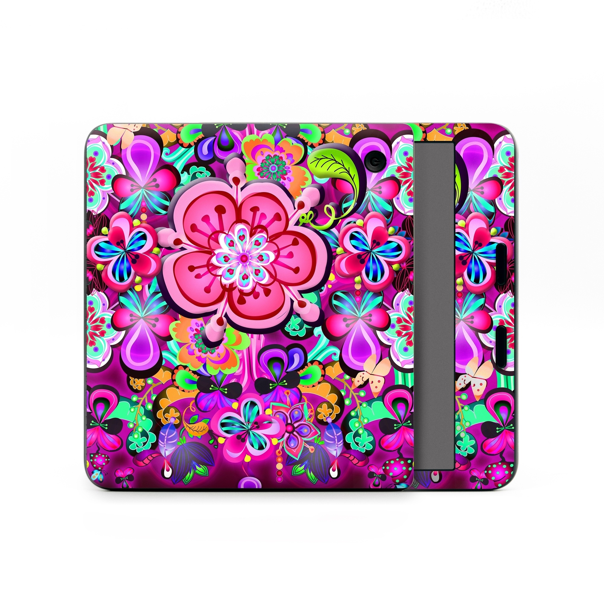 Kobo Libra Colour Skin design of Pattern, Pink, Design, Textile, Magenta, Art, Visual arts, Paisley, with purple, black, red, gray, blue colors