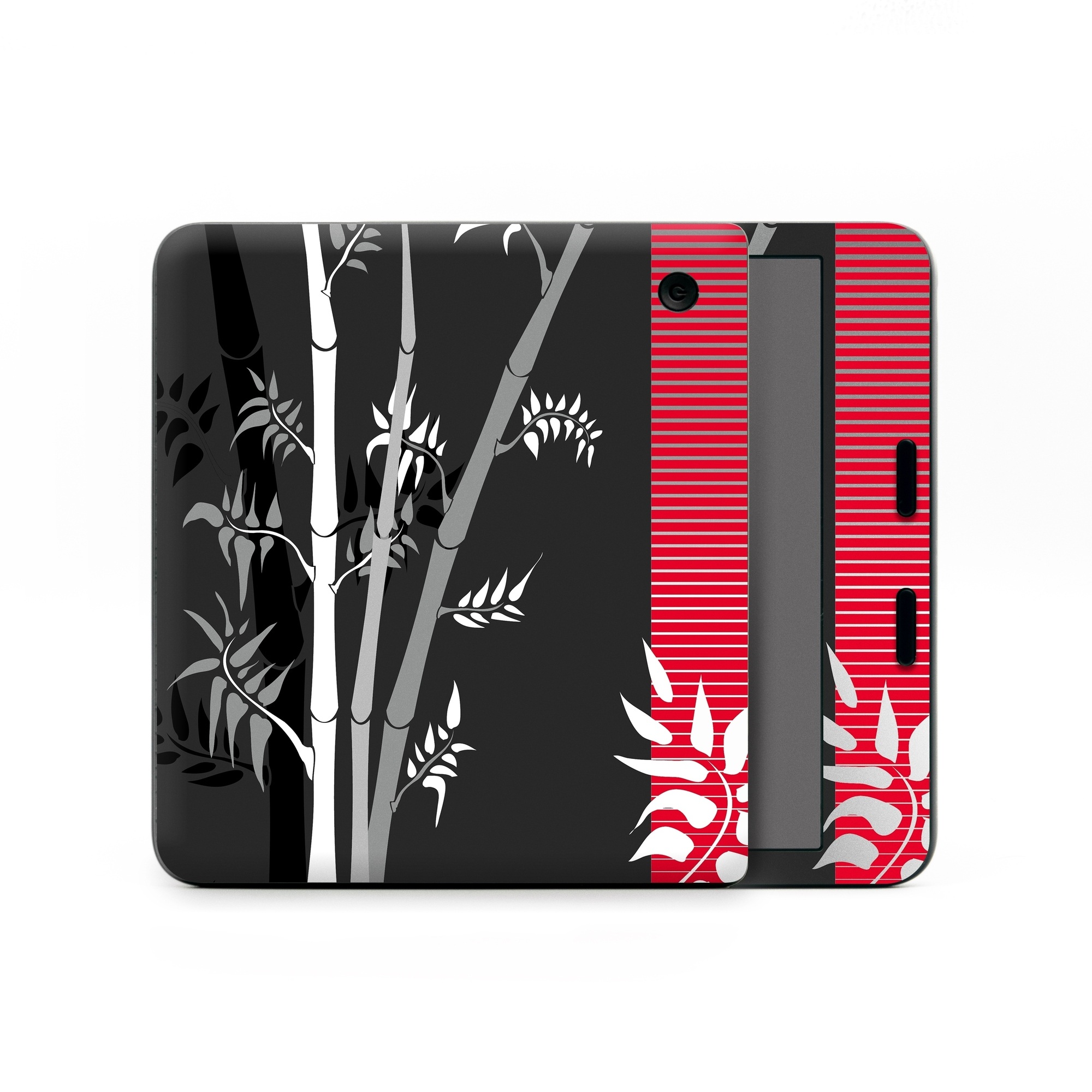 Kobo Libra Colour Skin design of Tree, Branch, Plant, Graphic design, Bamboo, Illustration, Plant stem, Black-and-white, with black, red, gray, white colors