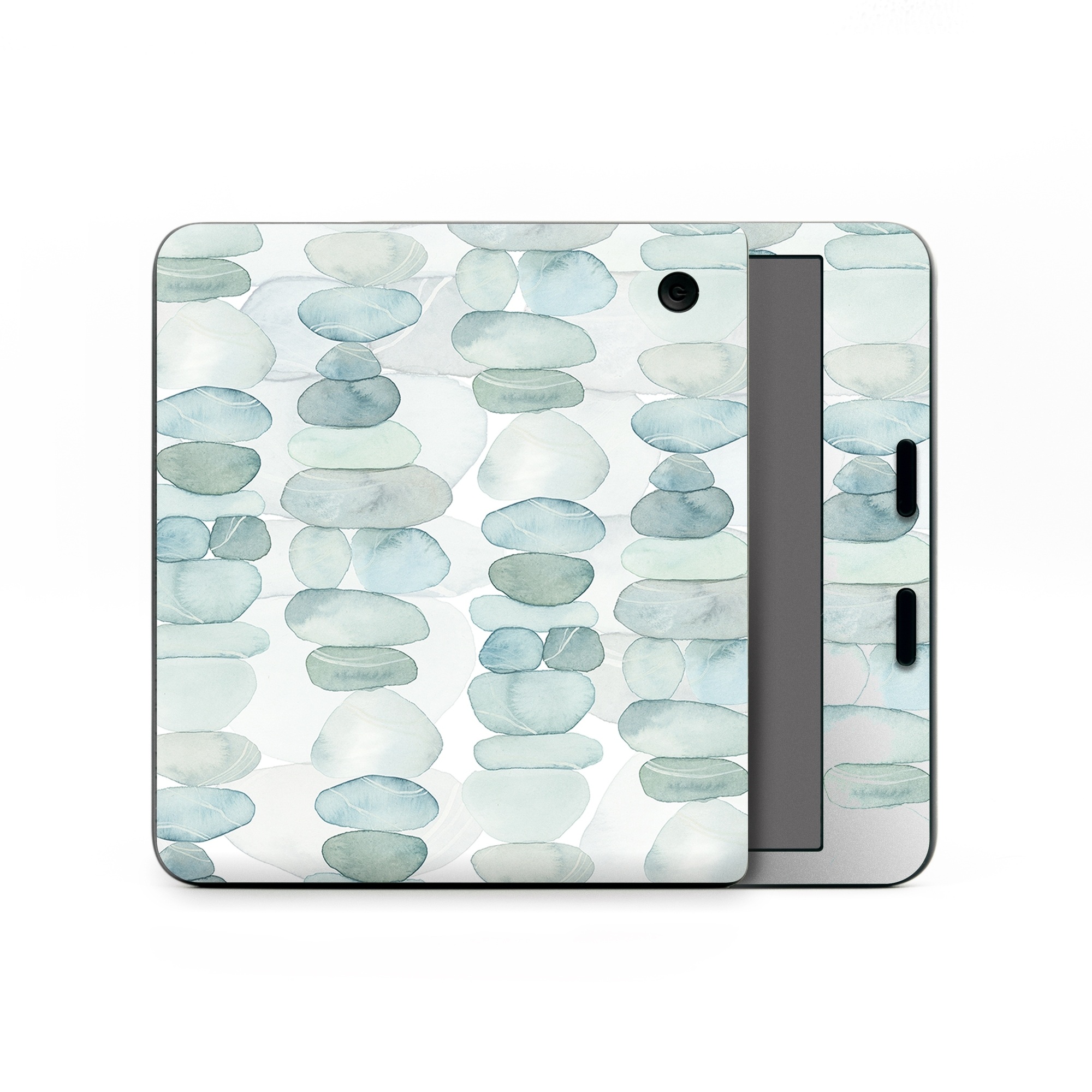 Kobo Libra Colour Skin design of Aqua, Turquoise, Circle, Pattern, Transparent material, Glass, with white, blue colors