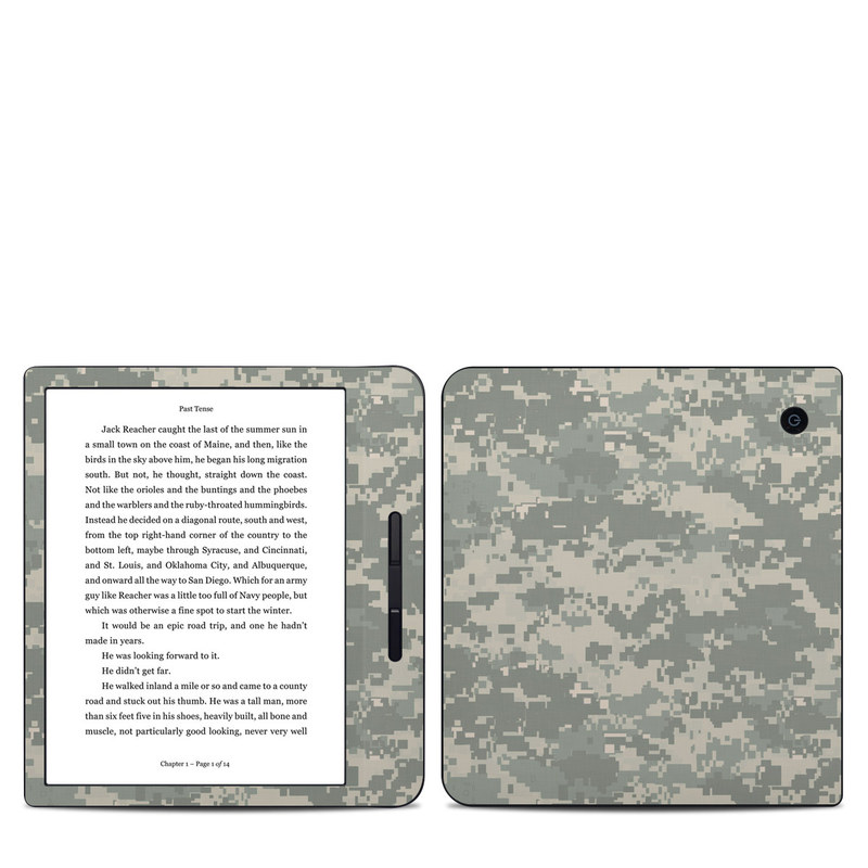 Kobo Libra H20 Skin design of Military camouflage, Green, Pattern, Uniform, Camouflage, Design, Wallpaper, with gray, green colors