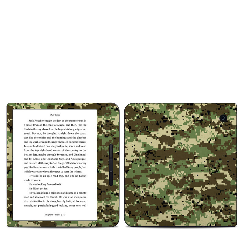 Kobo Libra H20 Skin design of Military camouflage, Pattern, Camouflage, Green, Uniform, Clothing, Design, Military uniform, with black, gray, green colors