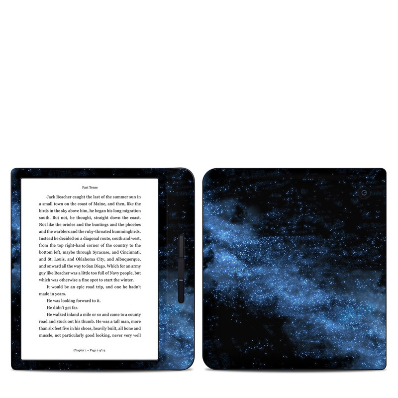 Kobo Libra H20 Skin design of Sky, Atmosphere, Black, Blue, Outer space, Atmospheric phenomenon, Astronomical object, Darkness, Universe, Space, with black, blue colors