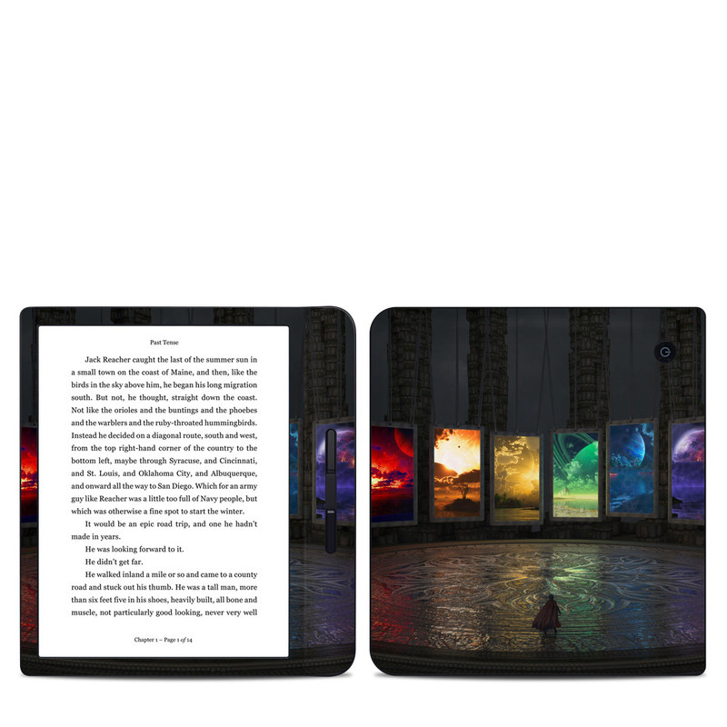 Kobo Libra H20 Skin design of Light, Lighting, Water, Sky, Technology, Night, Art, Geological phenomenon, Electronic device, Glass, with black, red, green, blue colors