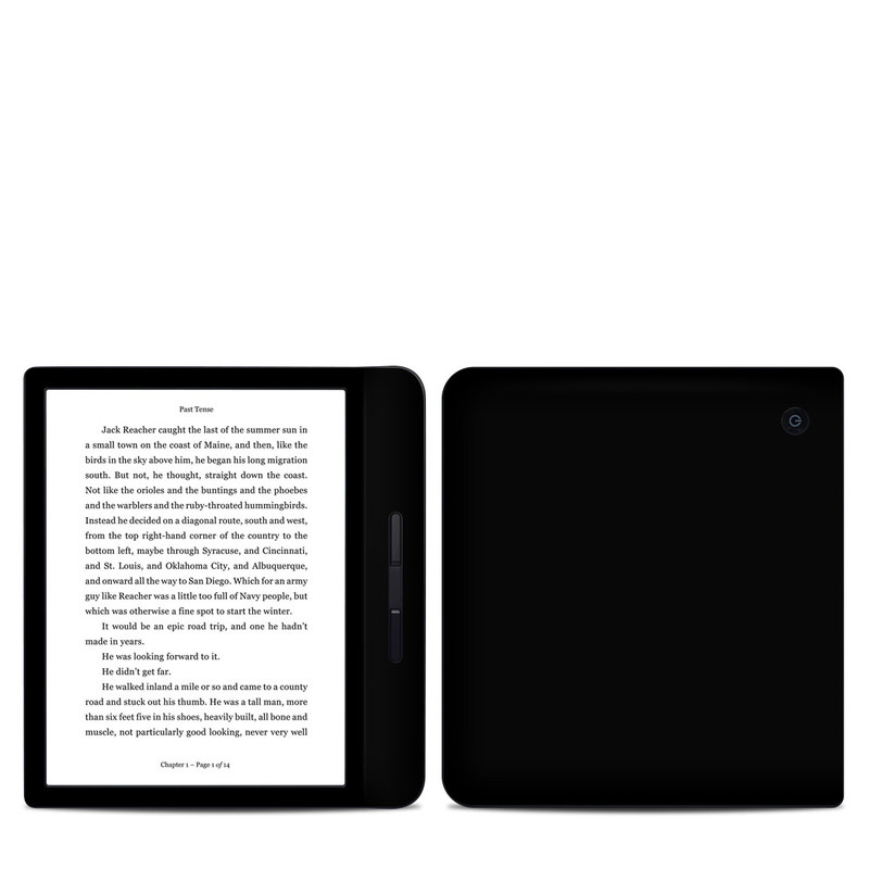 Kobo Libra H20 Skin design of Black, Darkness, White, Sky, Light, Red, Text, Brown, Font, Atmosphere, with black colors