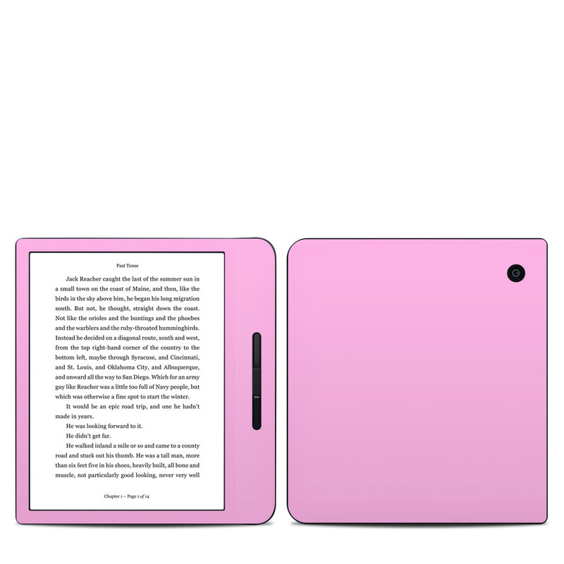 Kobo Libra H20 Skin design of Pink, Violet, Purple, Red, Magenta, Lilac, Sky, Material property, Peach, with pink colors